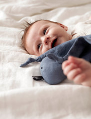 Kid's Concept - Comfort blanket Dino linen blue NEO - schmusetuch - blue - 4