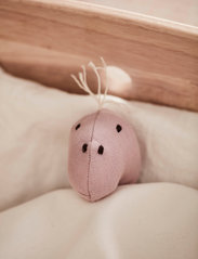 Kid's Concept - Comfort blanket Dino linen pink NEO - nusseklude - light pink - 4