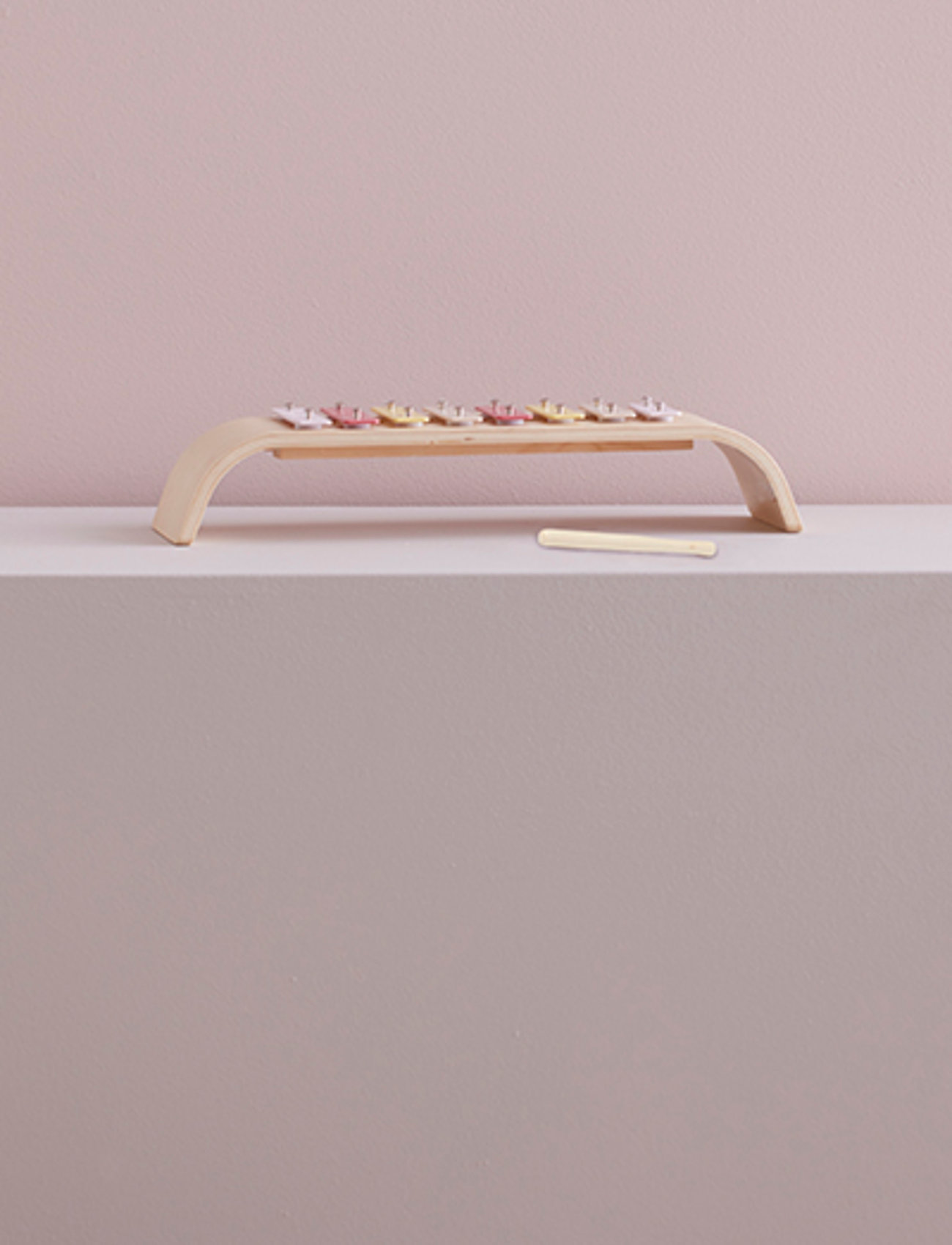 Kid's Concept - Xylophone plywood pink multi - alhaisimmat hinnat - pink - 1