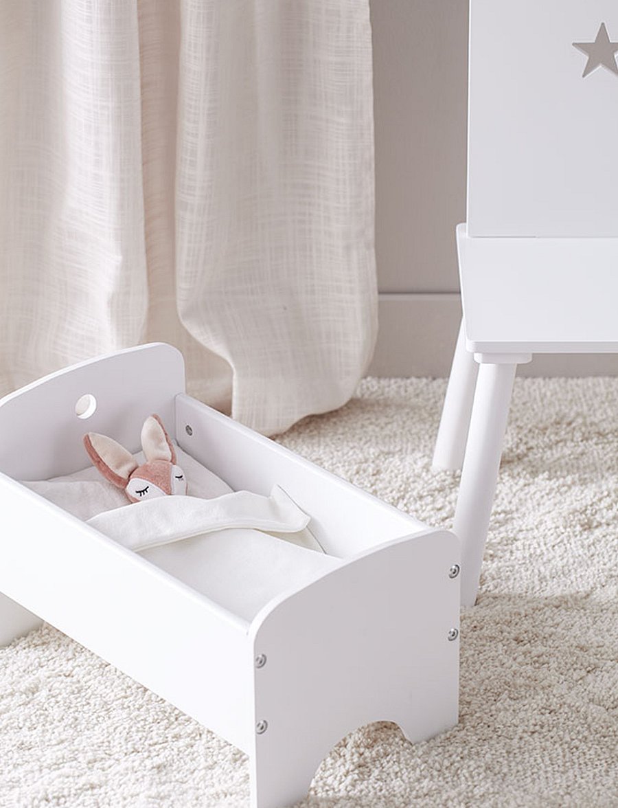 Kid's Concept - Dollbed white with bedset - puppenbetten - white - 2
