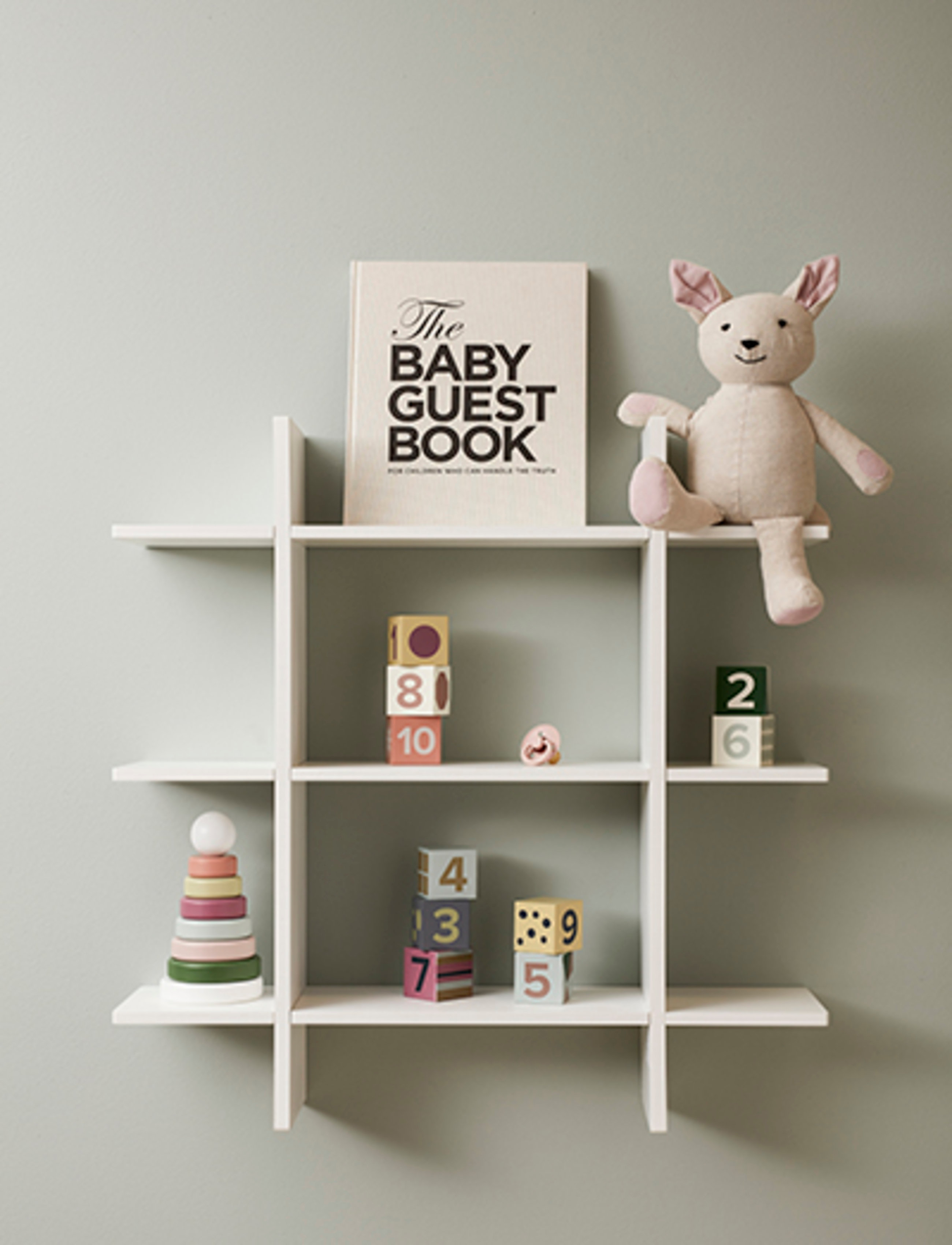 Kid's Concept - Wall shelf 3 level white STAR - white - 1