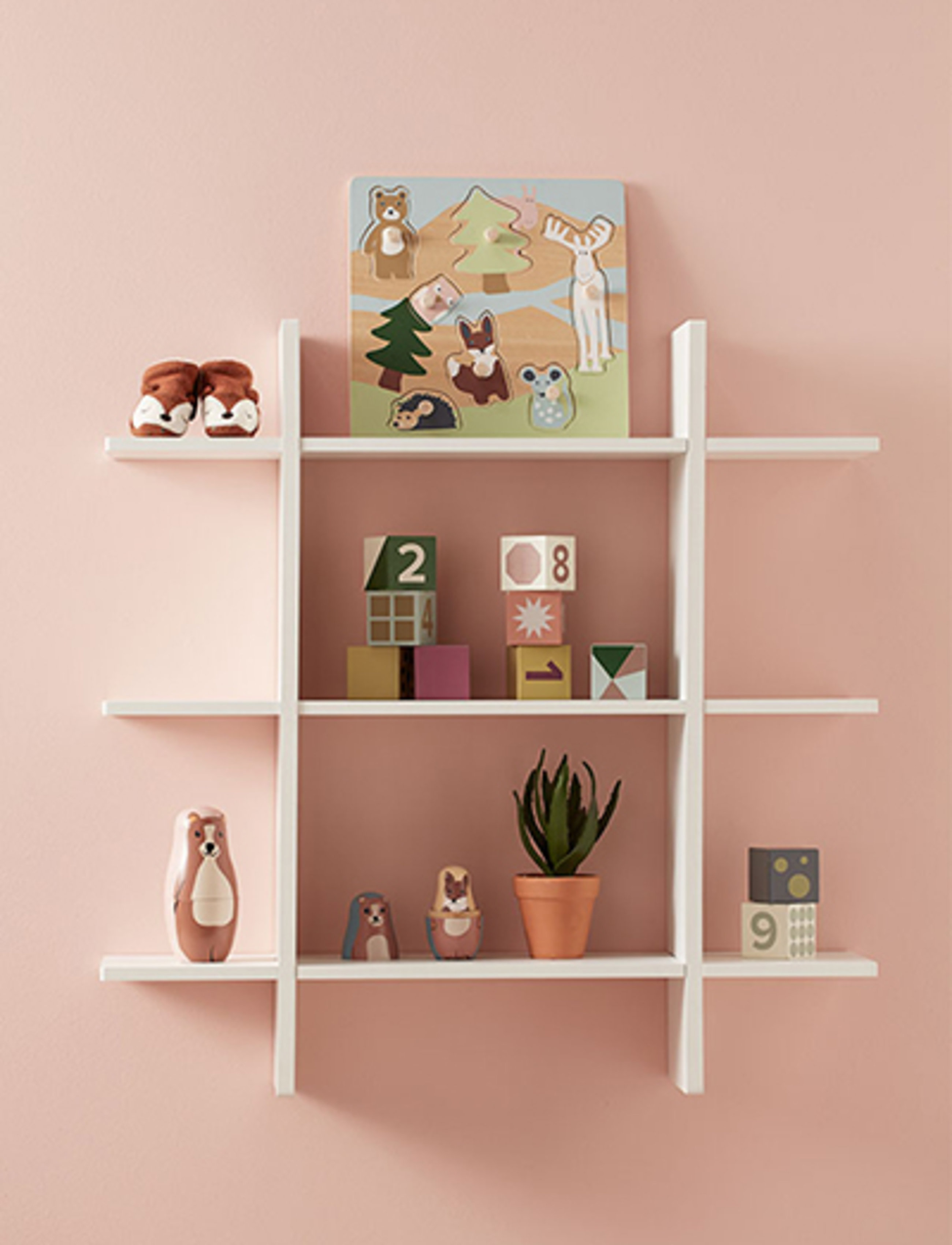 Kid's Concept - Wall shelf 3 level white STAR - white - 2