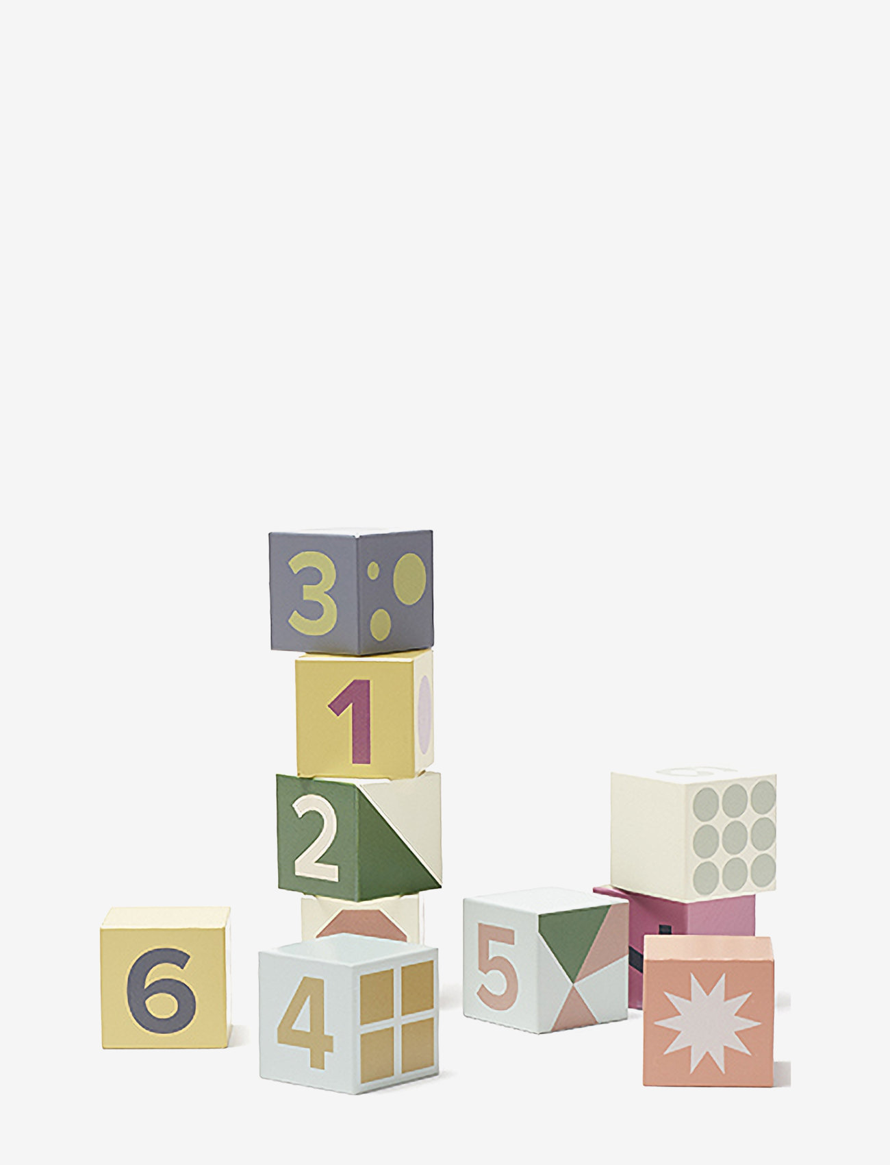 Kid's Concept - Cubes wood 10 pcs EDVIN - byggklossar - multi - 0