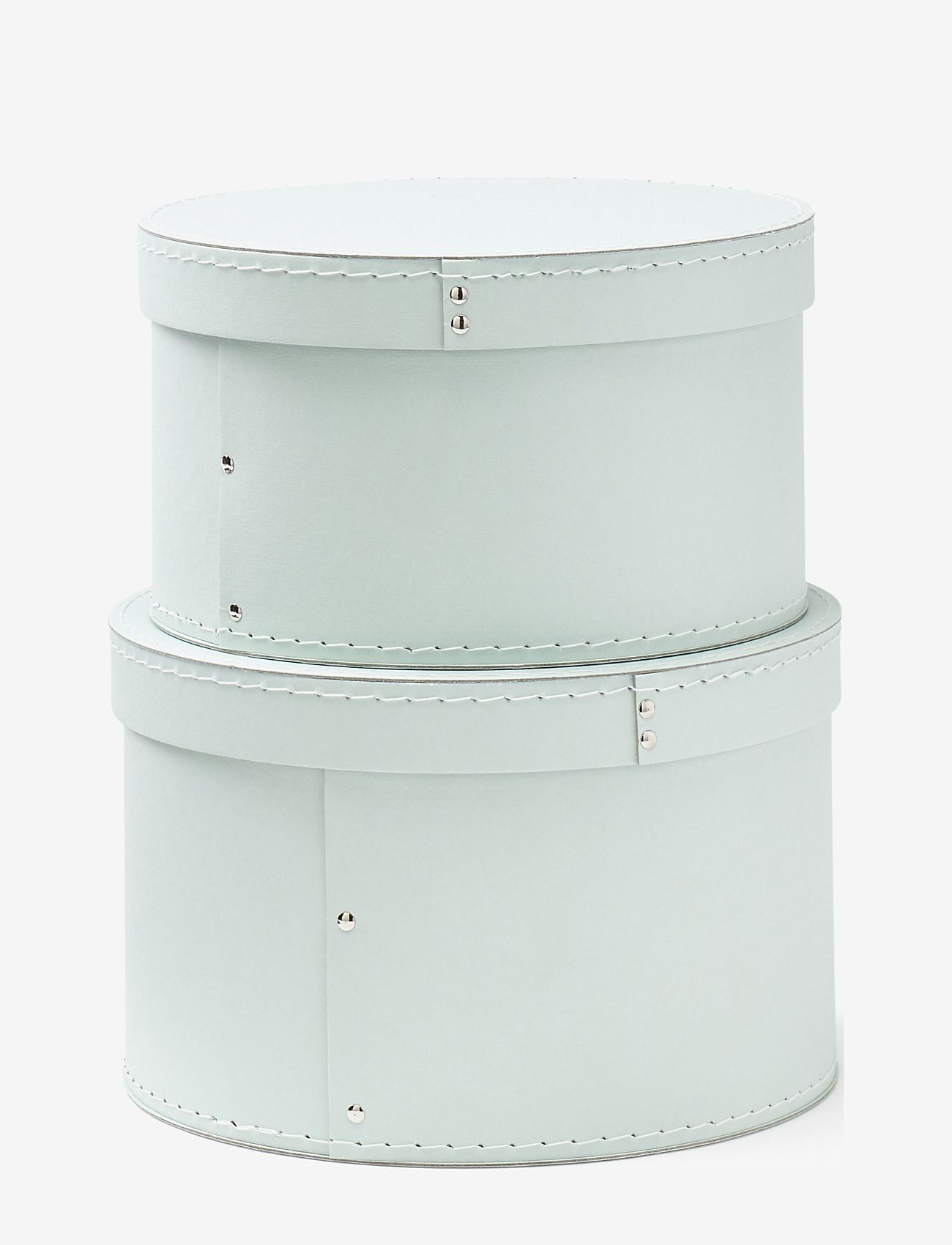 Kid's Concept - Storage box round 2-set light green - oppbevaringsbokser - green - 0