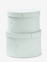 Kid's Concept - Storage box round 2-set light green - opbevaringskasser - green - 0
