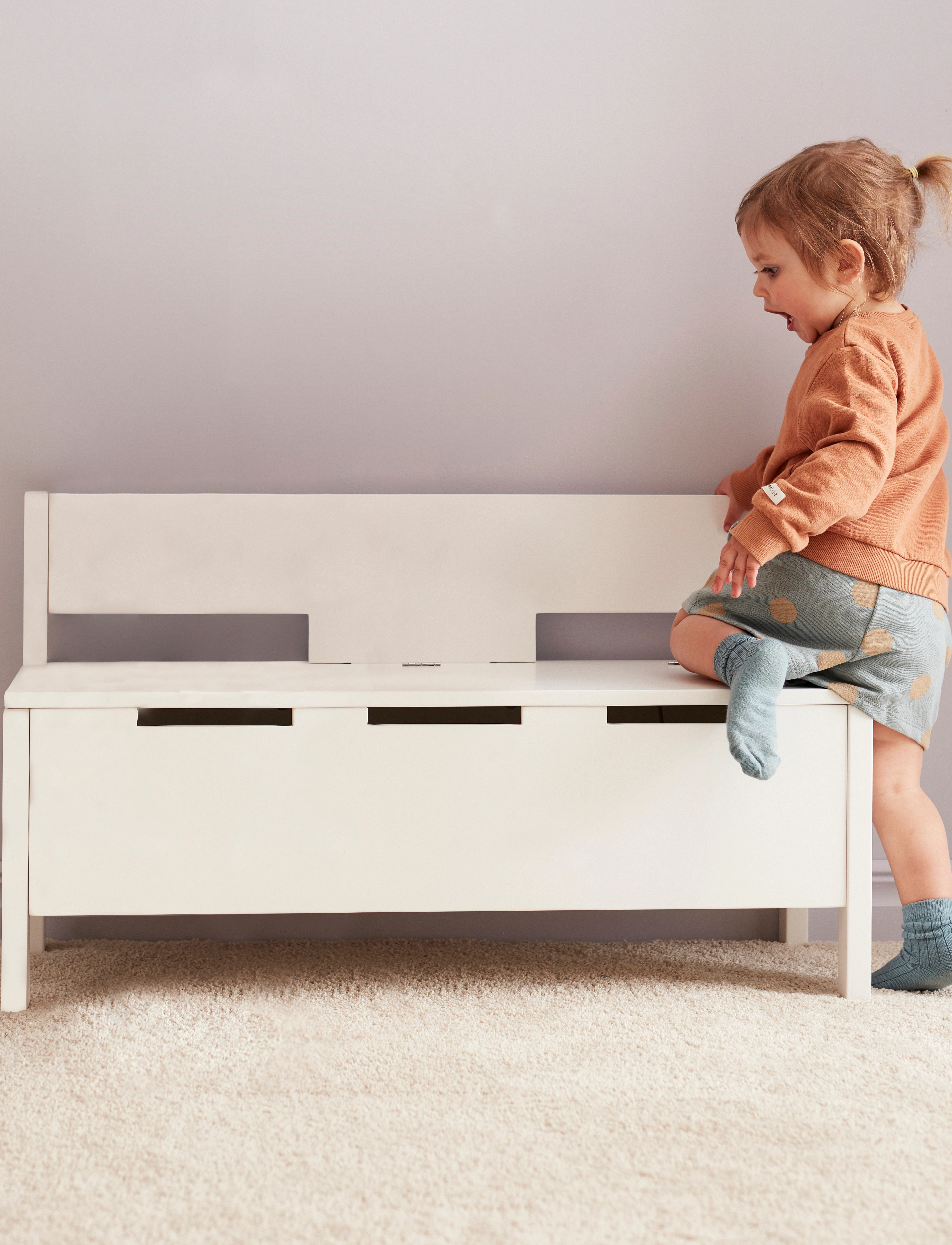 Kid's Concept Sofa With Storage White Star, One Size, Kids Decor, Weiß - Furniture, Kinder