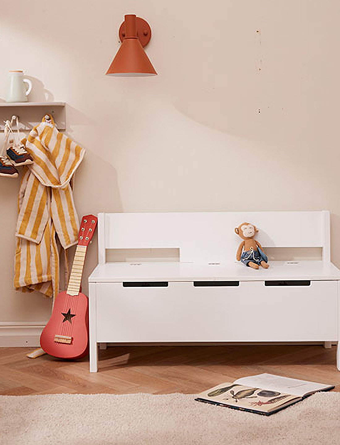 Kid s Concept Sofa With Storage White Star Decor Booztlet