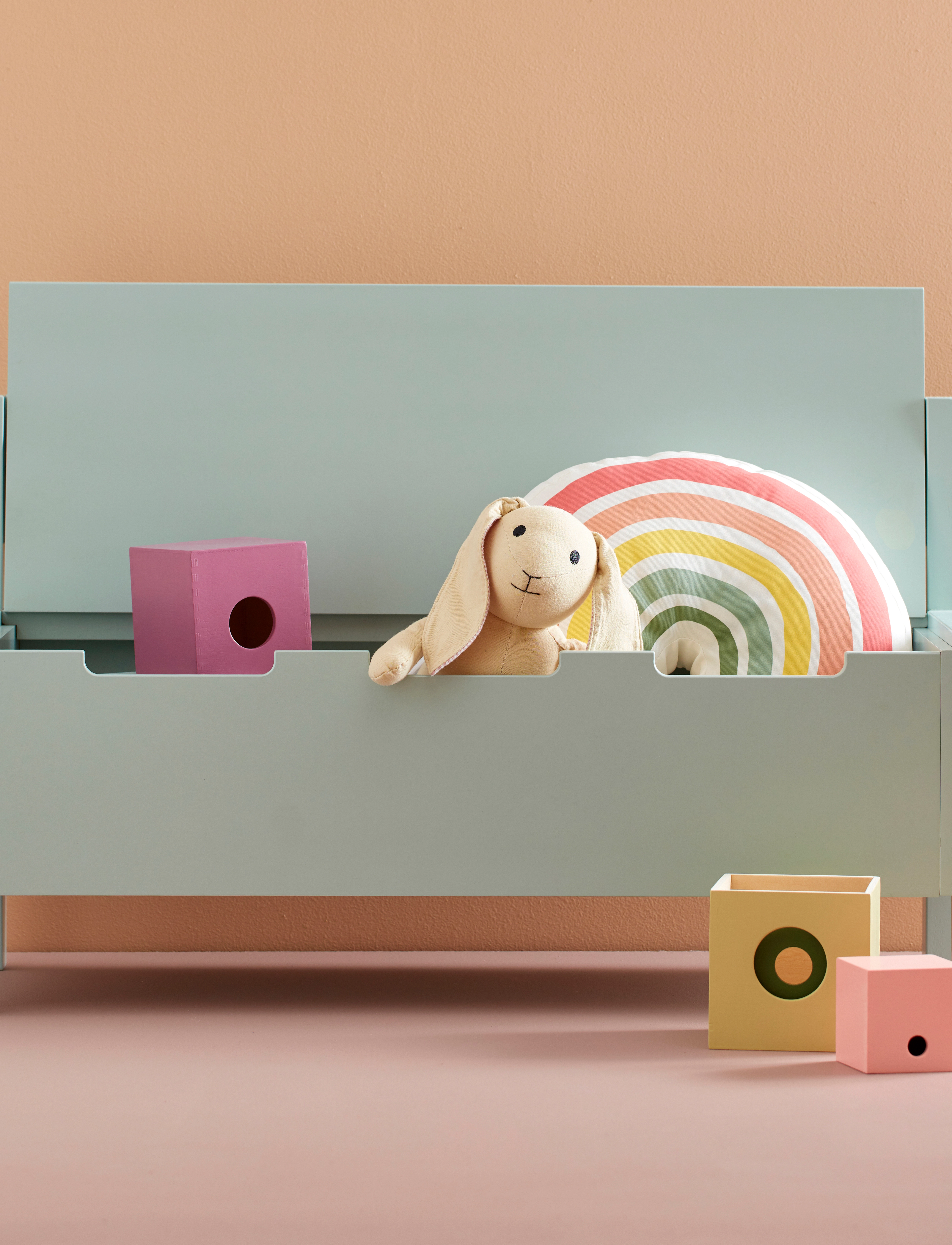 Kid's Concept - Sofa with storage light green STAR - uzglabāšanas mēbeles - green - 4