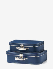 Kid's Concept - Suitcase paper 2-set blue - opbevaringskasser - dark blue - 0