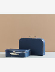 Kid's Concept - Suitcase paper 2-set blue - oppbevaringsbokser - dark blue - 2