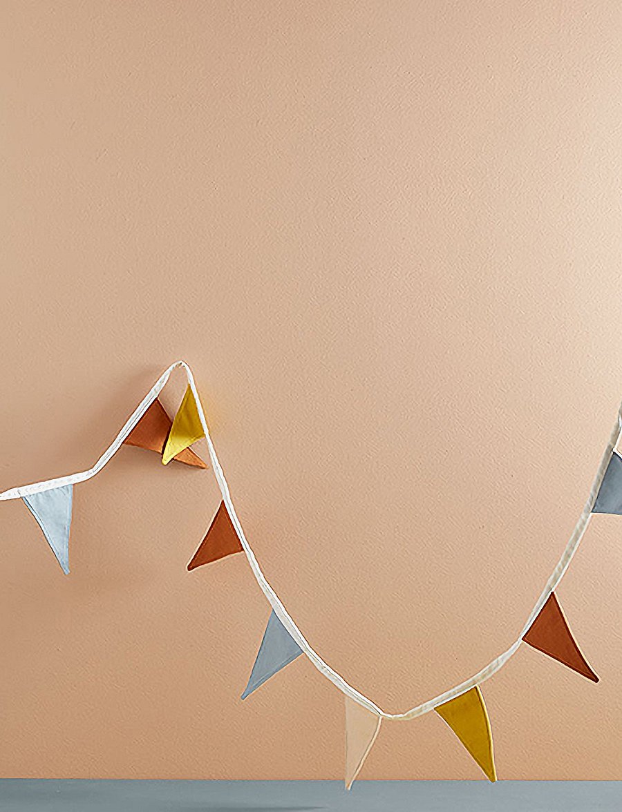 Kid's Concept - Bunting brown - dekorationsdetaljer - blue,brown,beige,green - 1