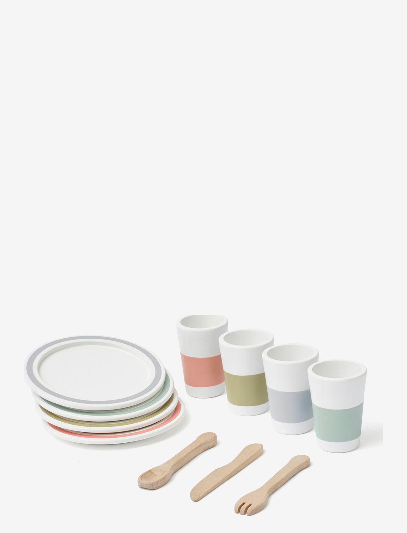 Kid's Concept - Dinnerware 4 play set BISTRO - tilbehør til legekøkkener - multi - 1