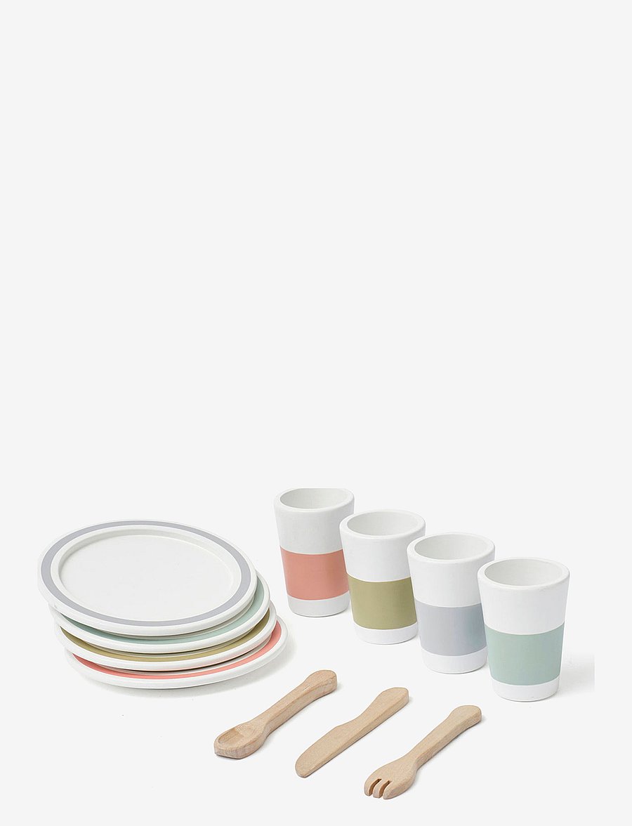 Kid's Concept - Dinnerware 4 play set BISTRO - mänguköögi tarvikud - multi - 1