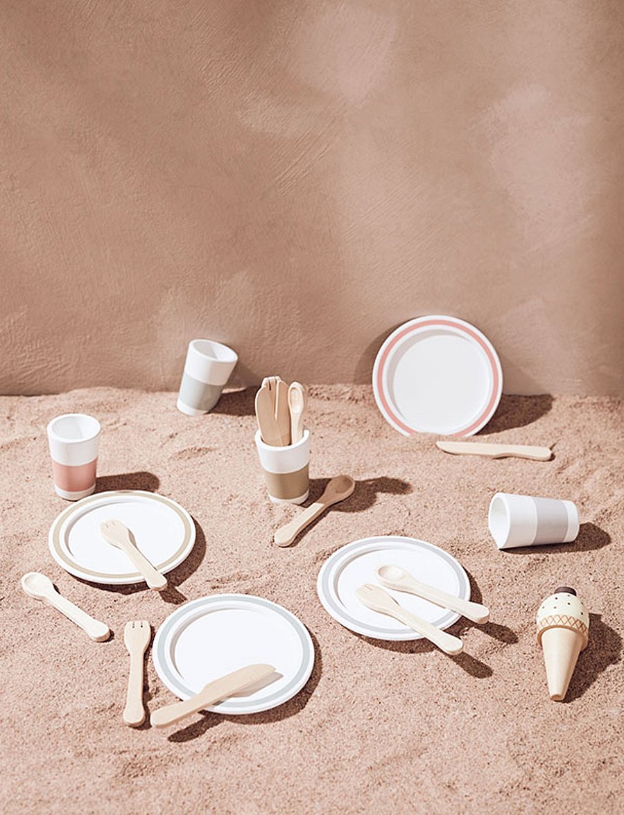Kid's Concept - Dinnerware 4 play set BISTRO - mänguköögi tarvikud - multi - 3