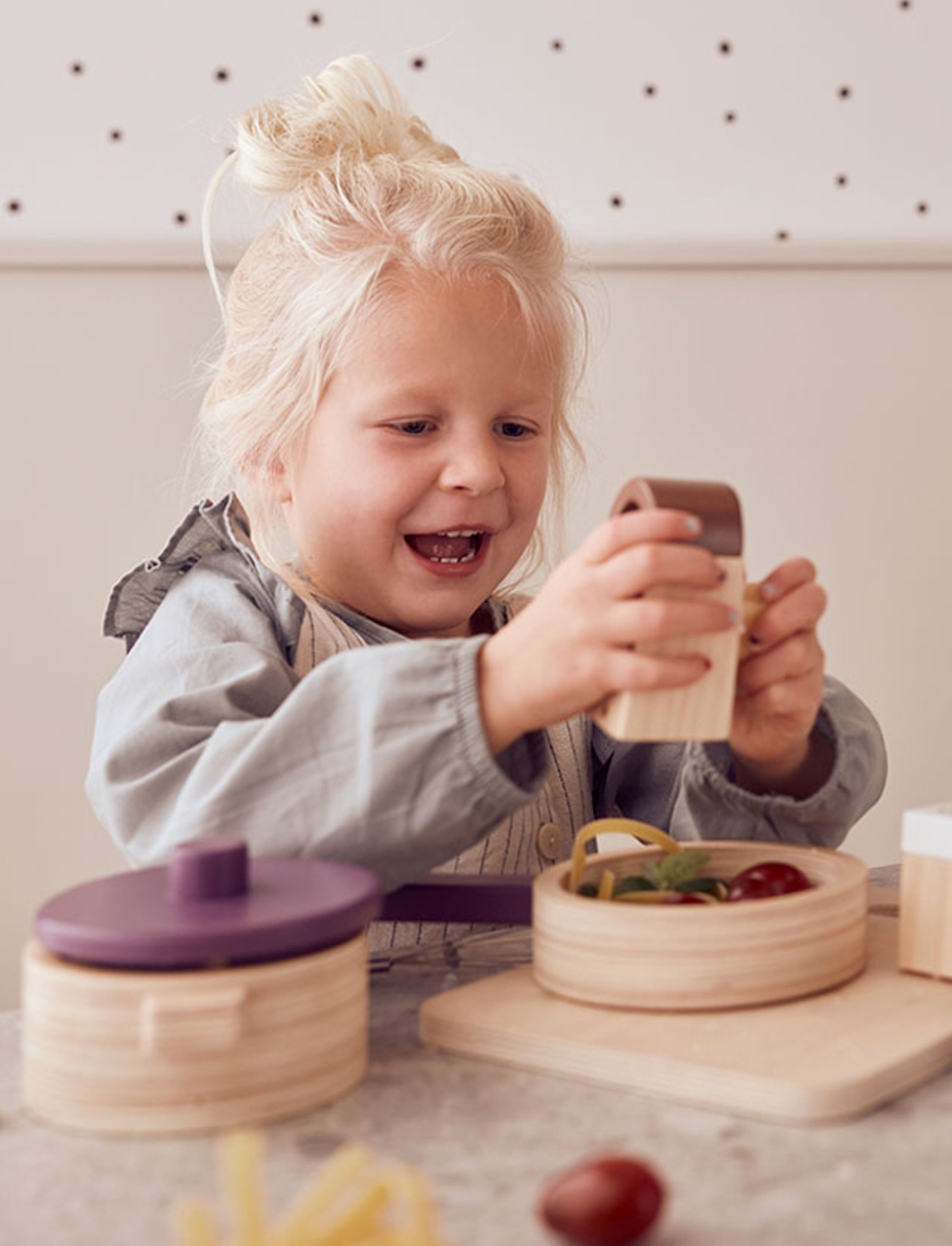 Kid's Concept - Cookware play set BISTRO - mänguköögi tarvikud - purple,nature - 4