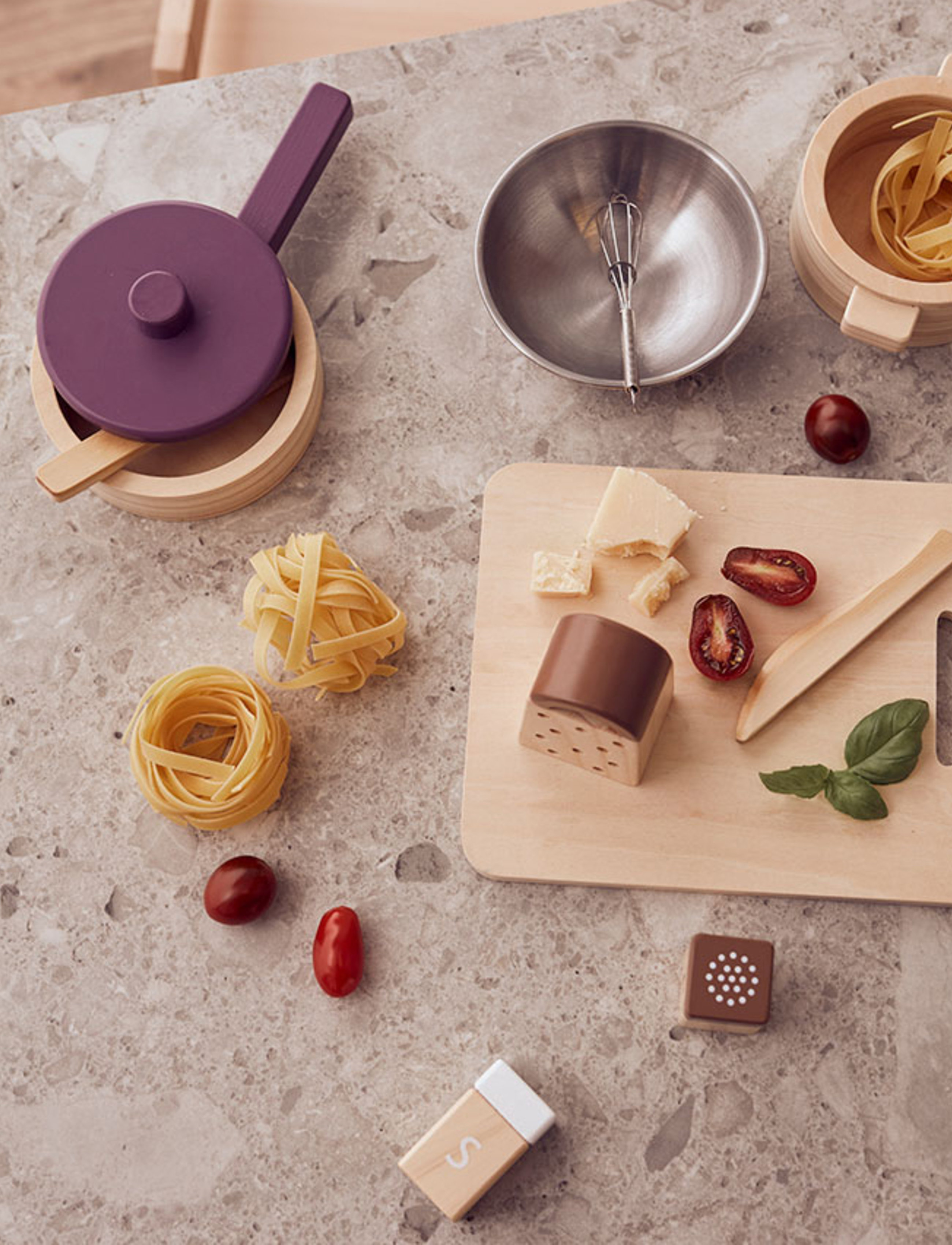 Kid's Concept - Cookware play set BISTRO - mänguköögi tarvikud - purple,nature - 5