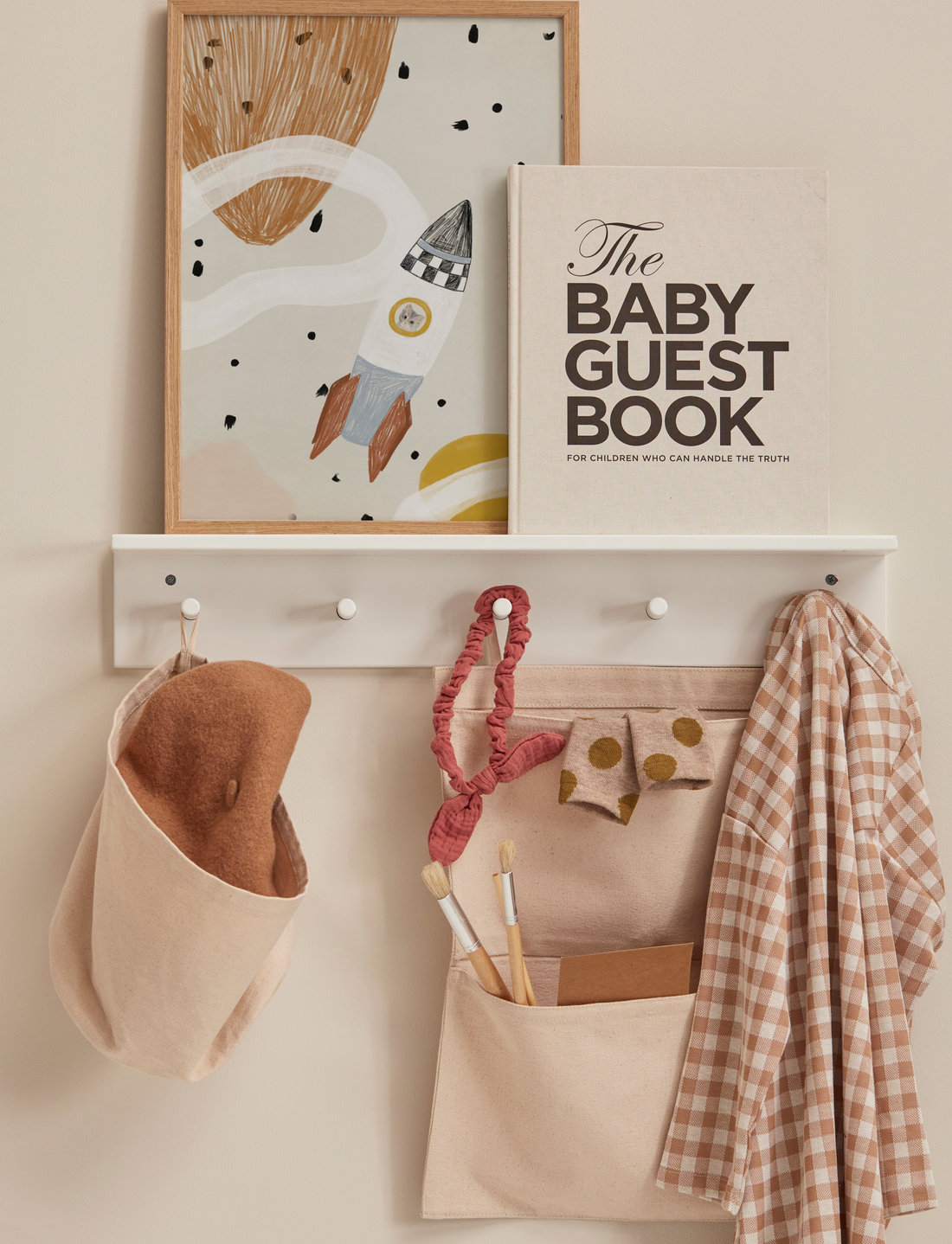 Kid s Concept Shelf With Hooks White Star Storage Boozt