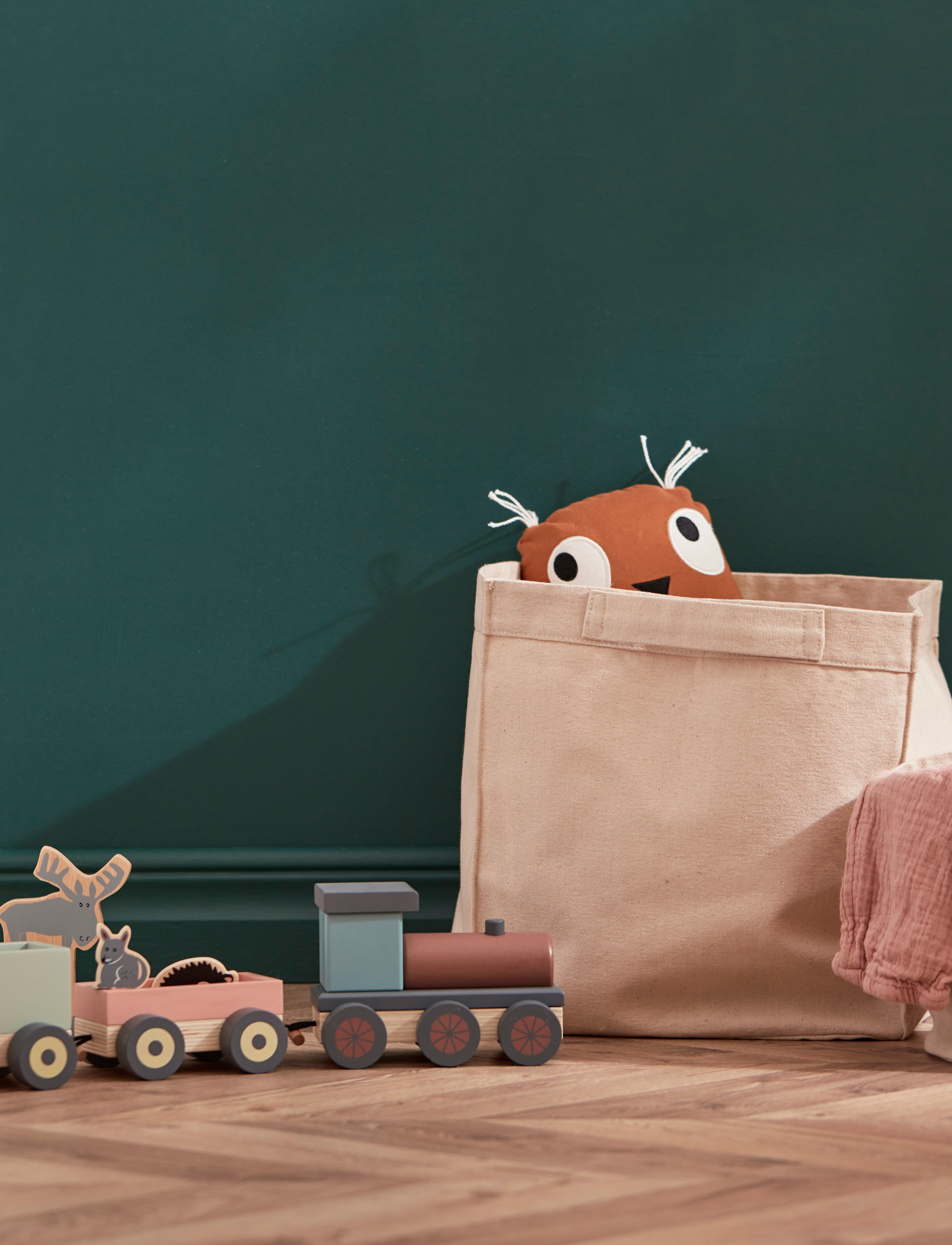 Kid's Concept - Storage textile 30x30 cm off white - white - 2