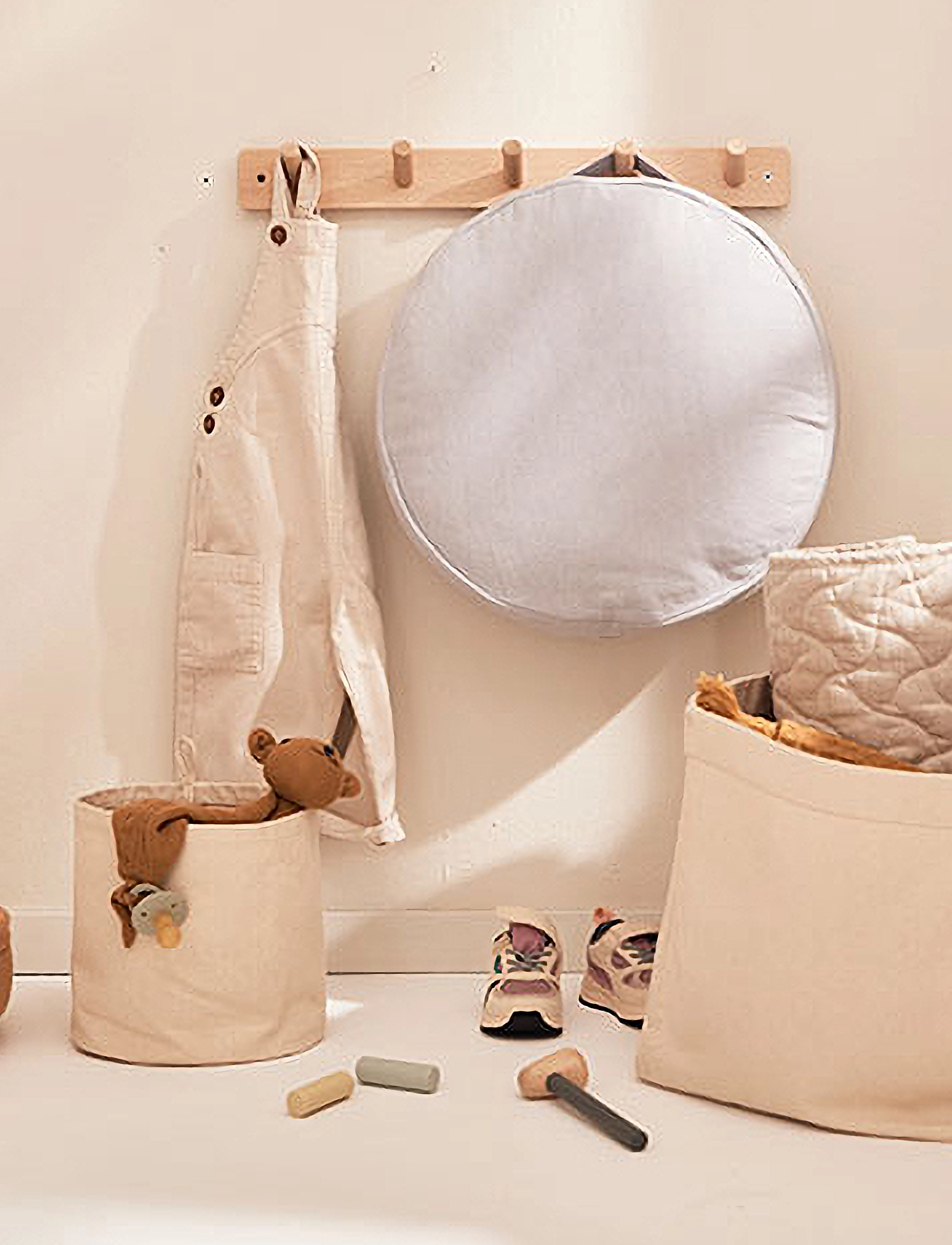 Kid's Concept - Storage textile 30x30 cm off white - white - 3