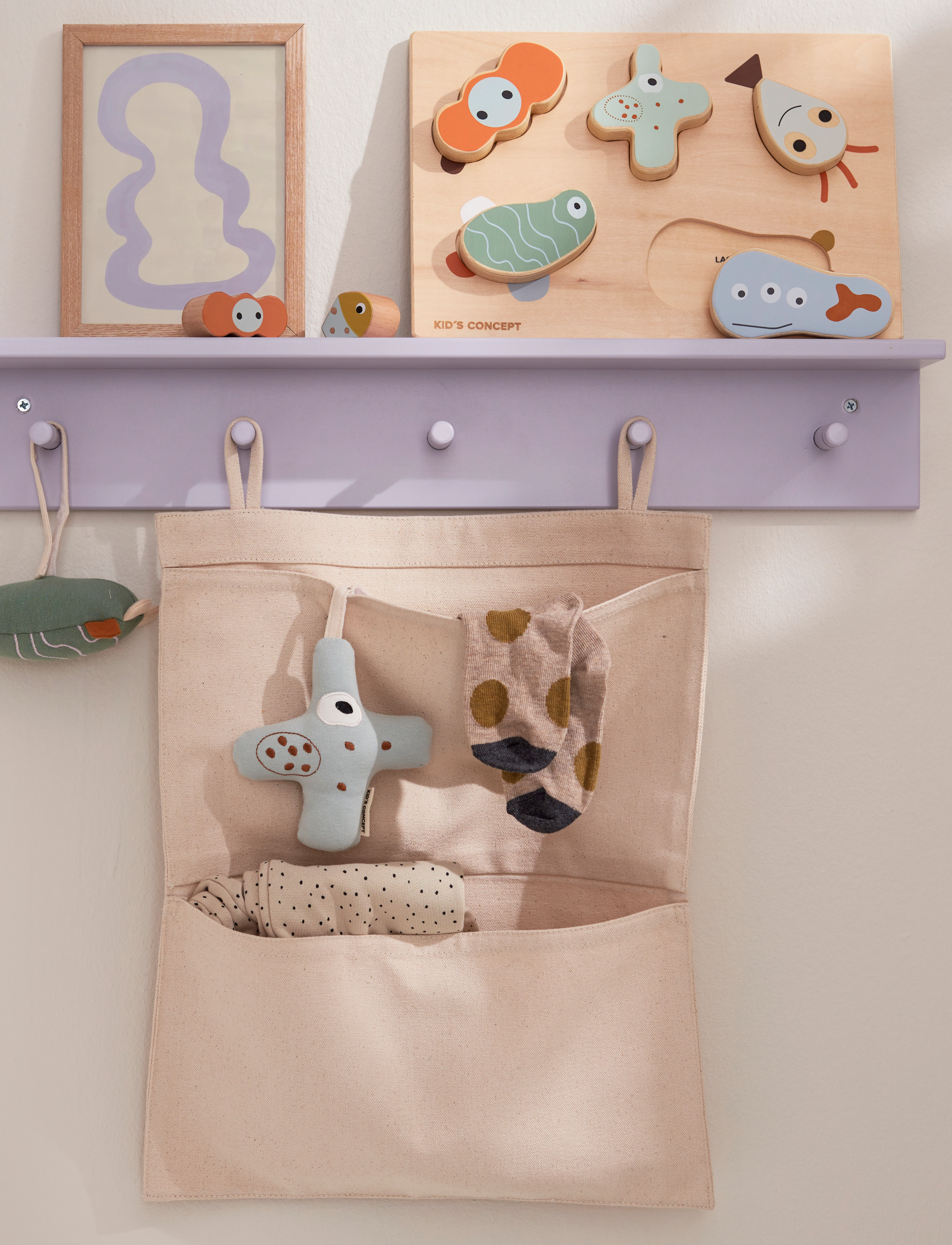 Kid's Concept - Hang storage textile off white - white - 2