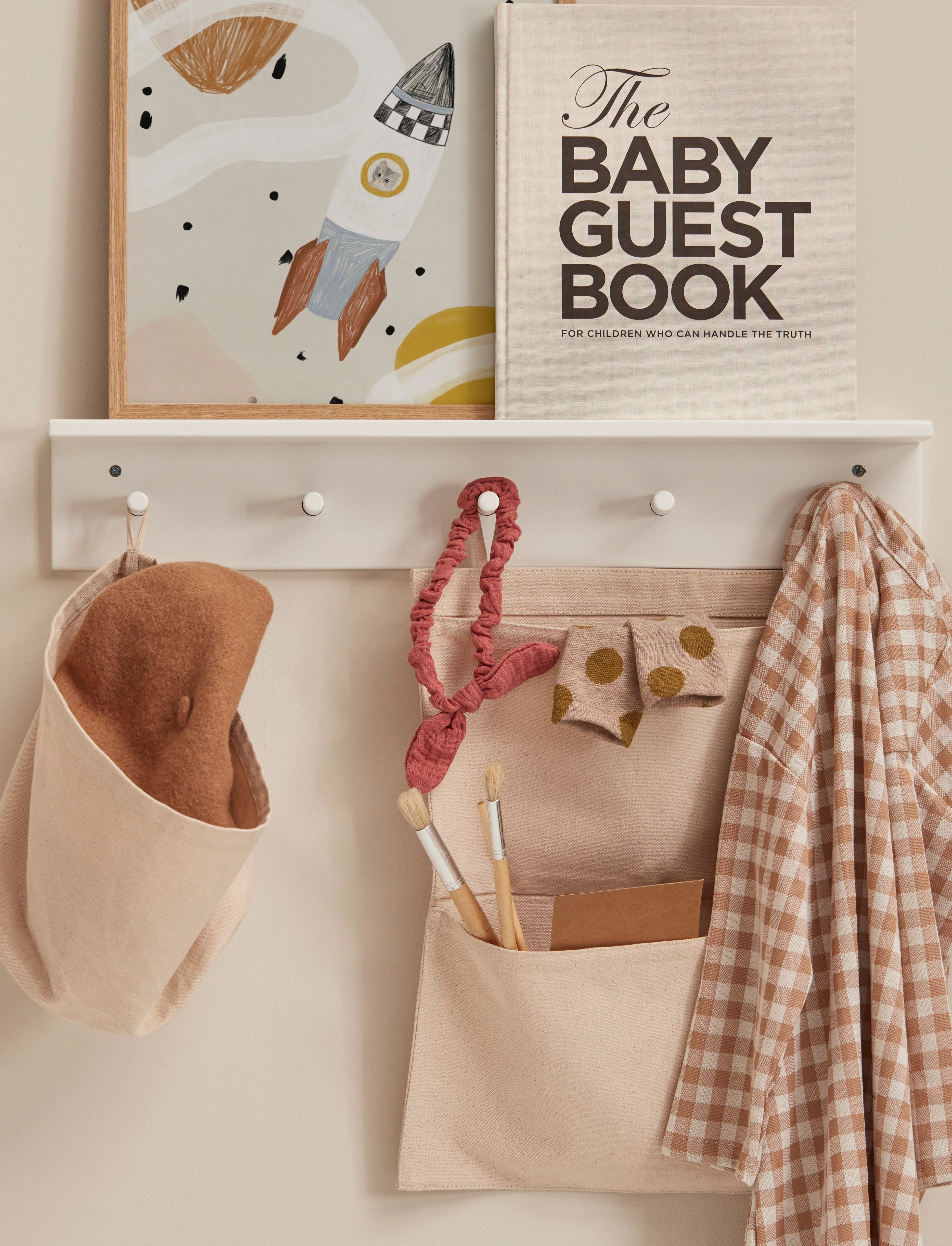 Kid's Concept - Hang storage textile off white - white - 3
