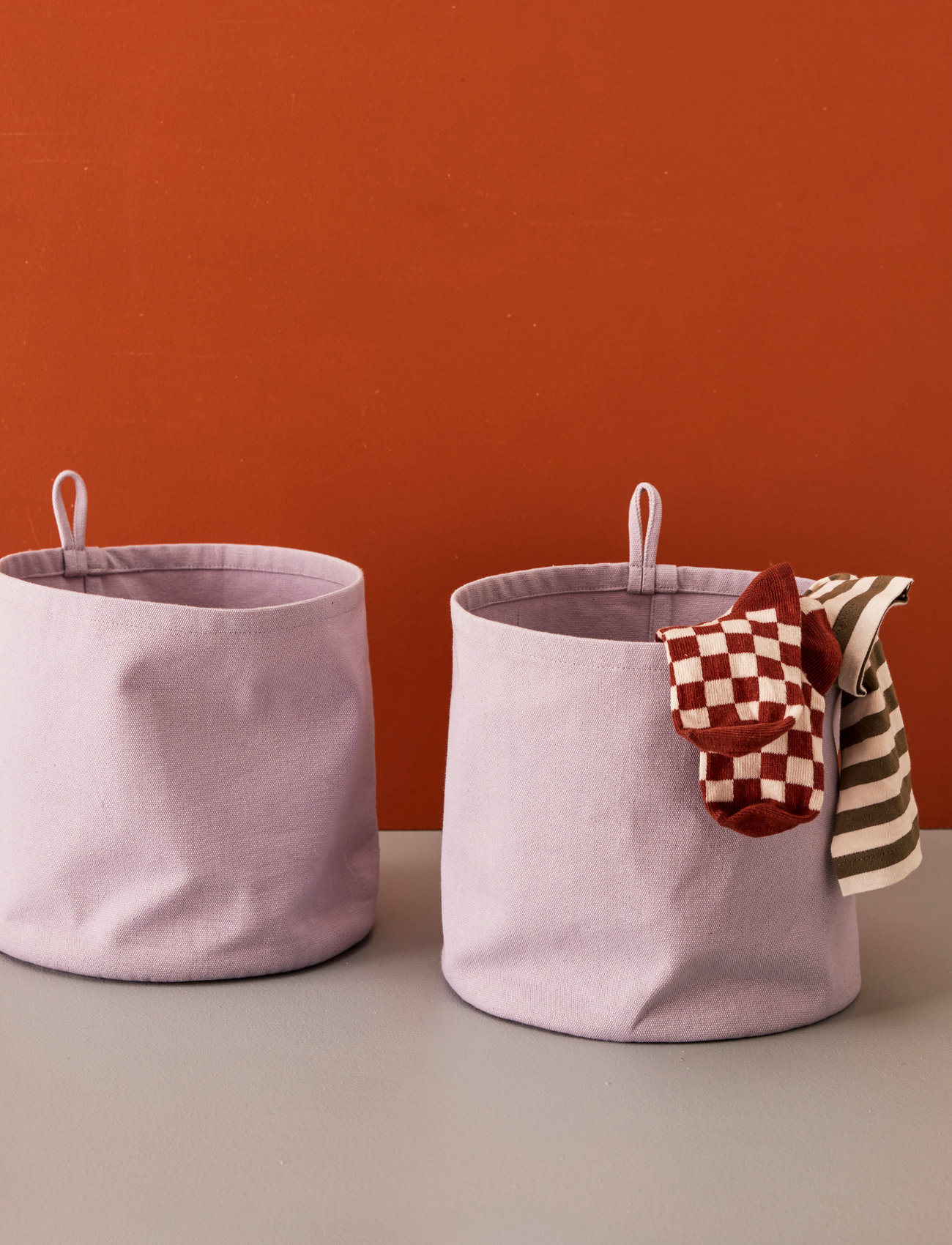 Kid's Concept - Storage textile cylinder 2pcs lilac - storage boxes - purple - 1