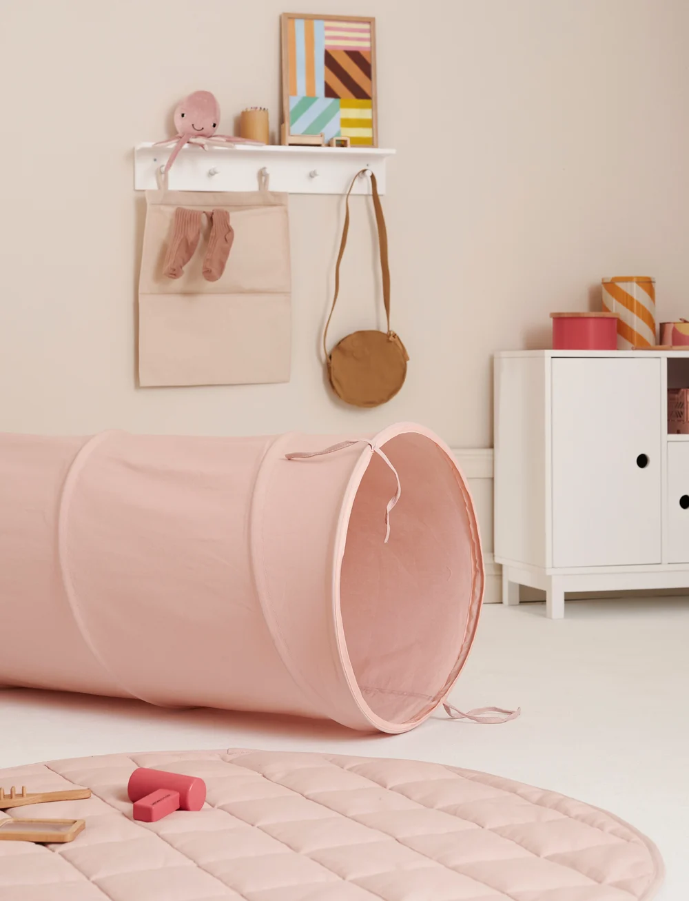 Kid's Concept - Play tunnel light pink - lektunnlar - pink - 0