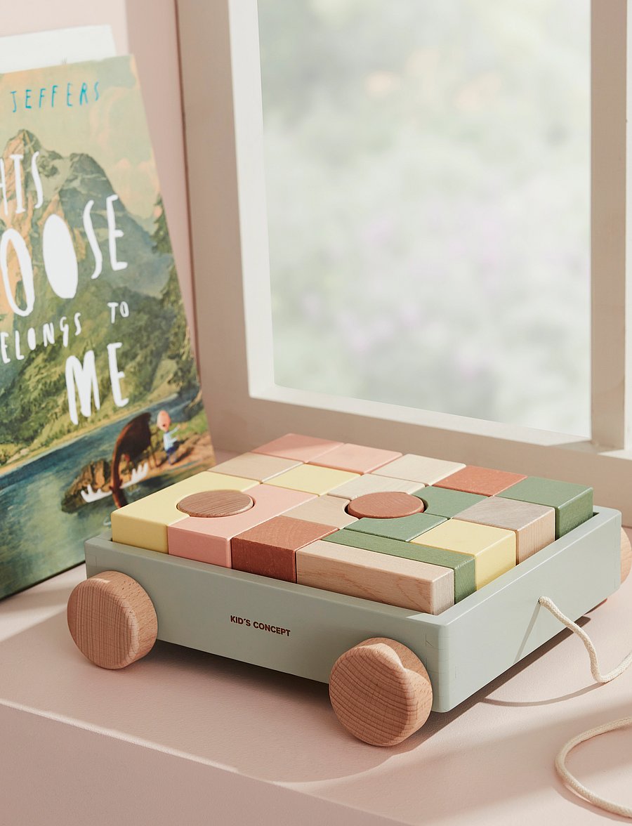 Kid's Concept - Wagon with blocks EDVIN - stapelklötze - multi coloured - 4