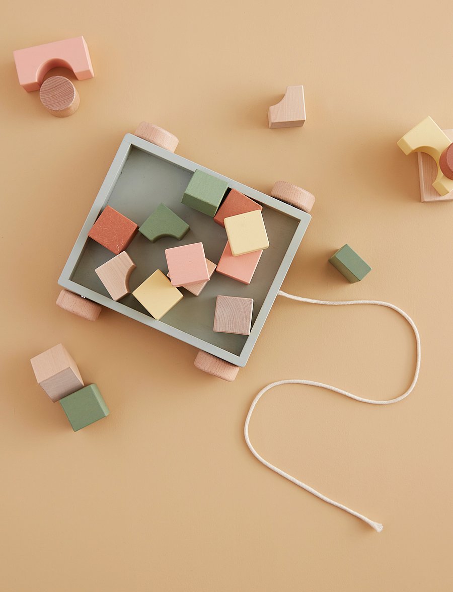 Kid's Concept - Wagon with blocks EDVIN - stapelklötze - multi coloured - 5