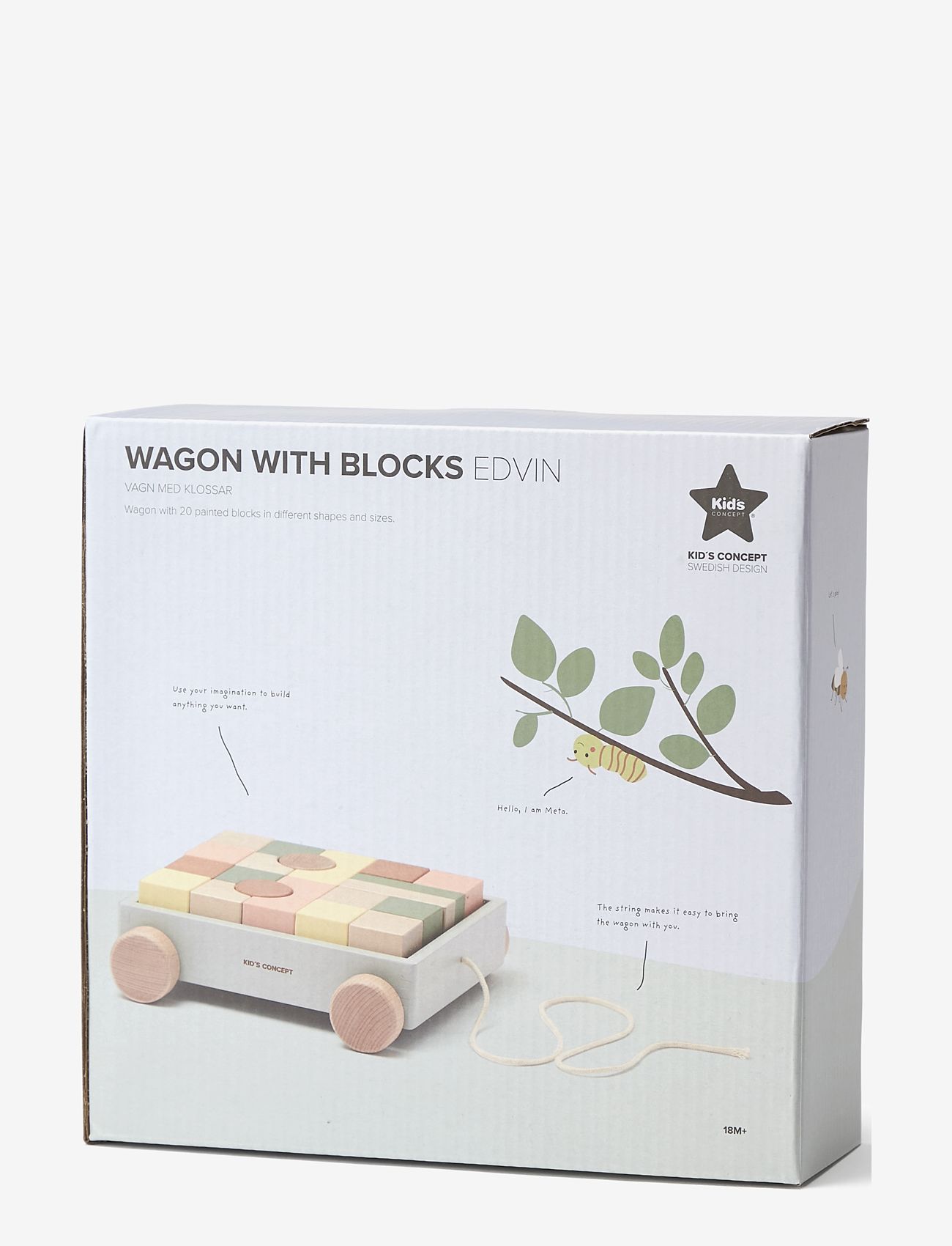 Kid's Concept - Wagon with blocks EDVIN - geschenke für kinder - multi coloured - 2
