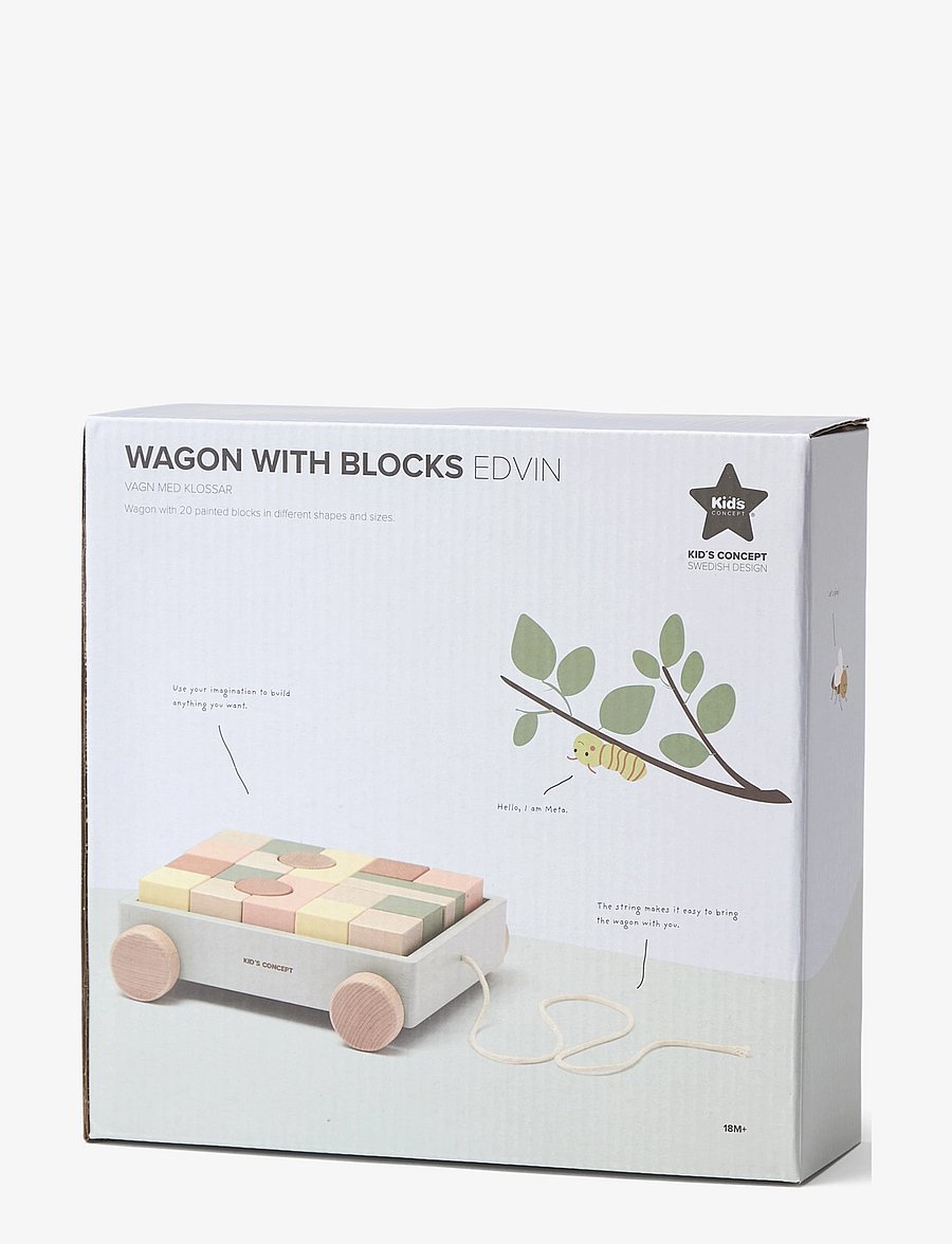 Kid's Concept - Wagon with blocks EDVIN - stapelklötze - multi coloured - 3