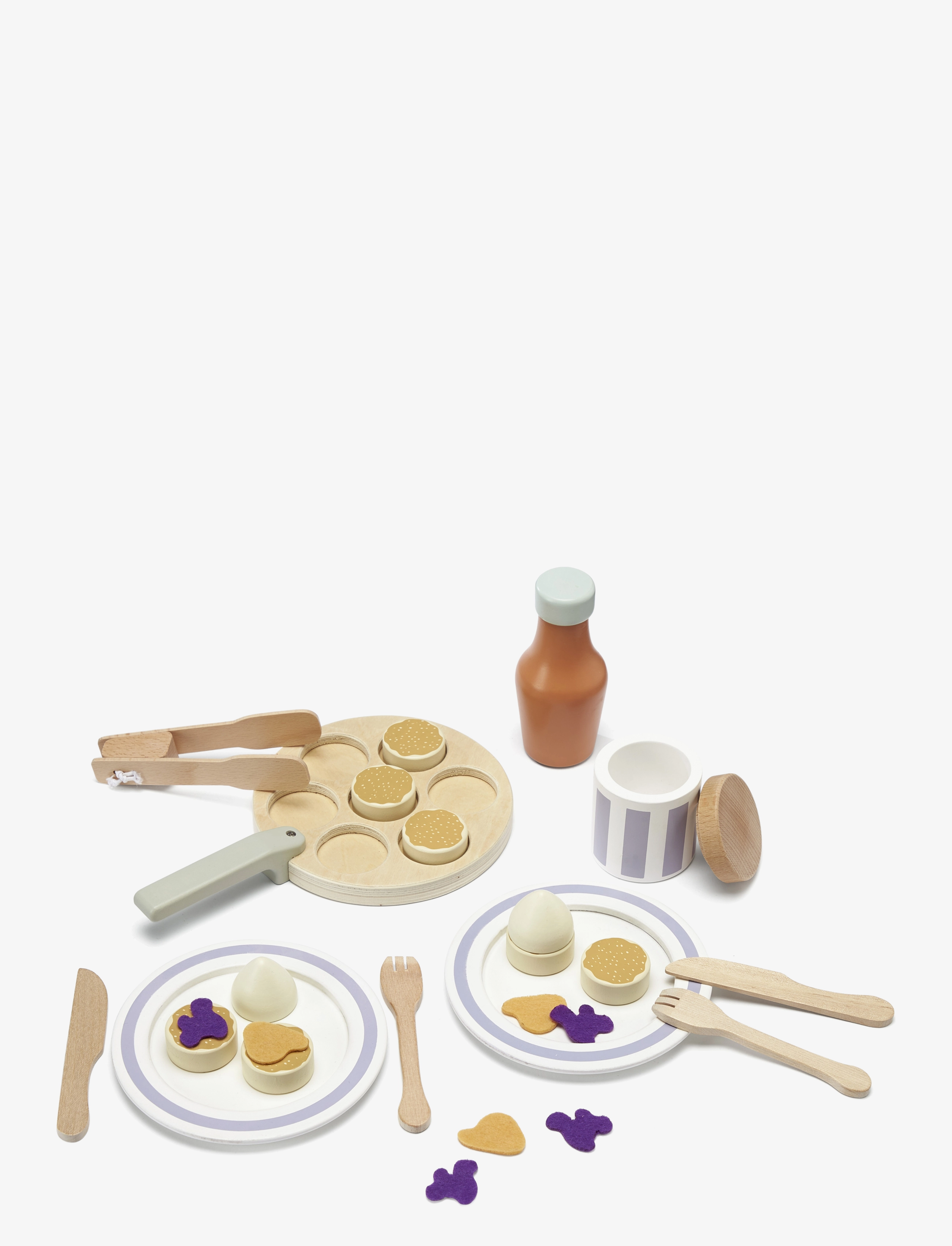 KID'S CONCEPT Swedish Pancake Set Kid's Hub Patterned - One Size - Kinder