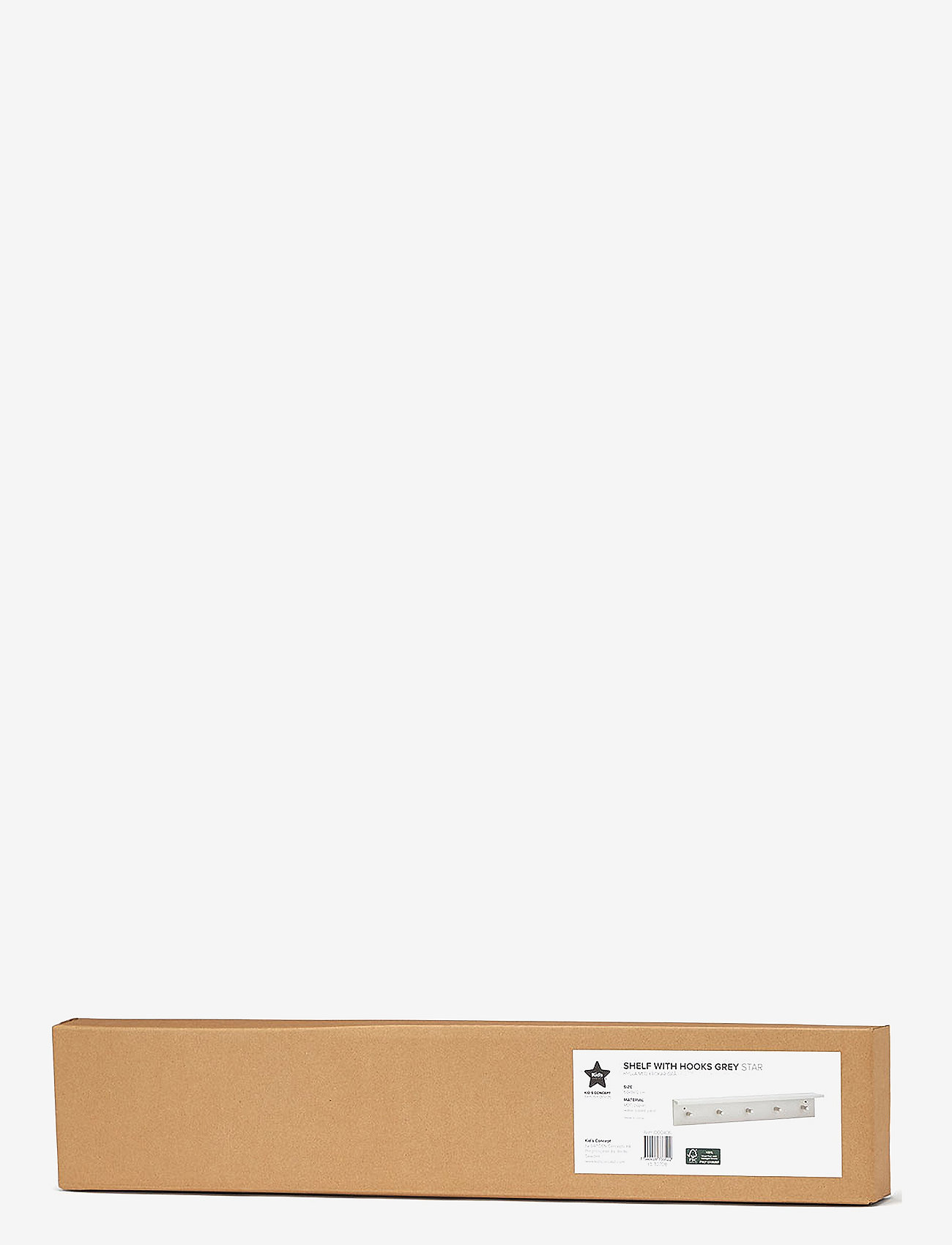 Kid's Concept - Shelf with hooks grey STAR - die niedrigsten preise - grey - 1