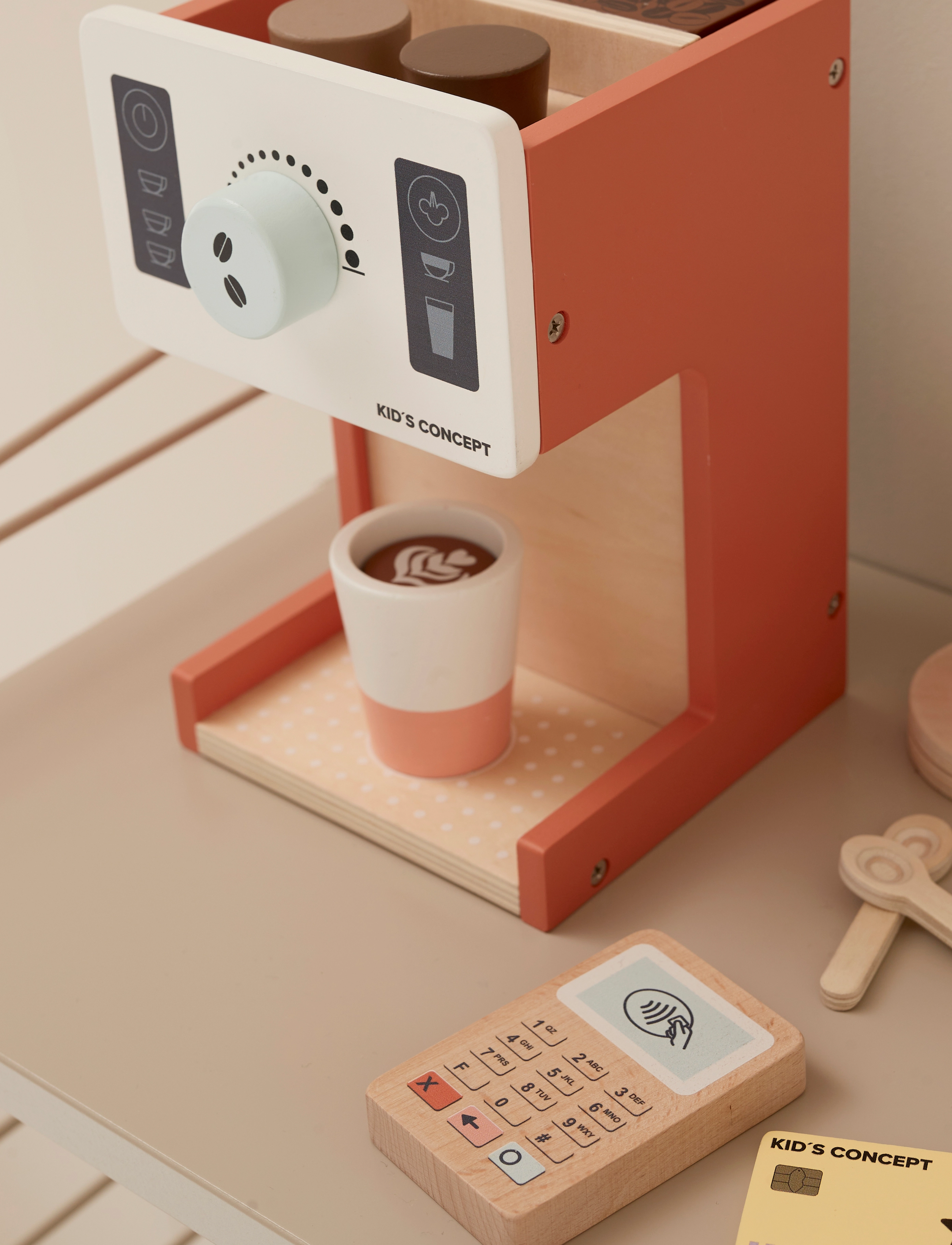 Kid's Concept Coffee Shop Kid's Hub, One Size, Multi/patterned, Legetøjskøkken Og Tilbehør > Kaffe- Og Tesæt, Børn