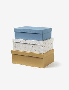 Storage boxes 3 set blue, Kid's Concept