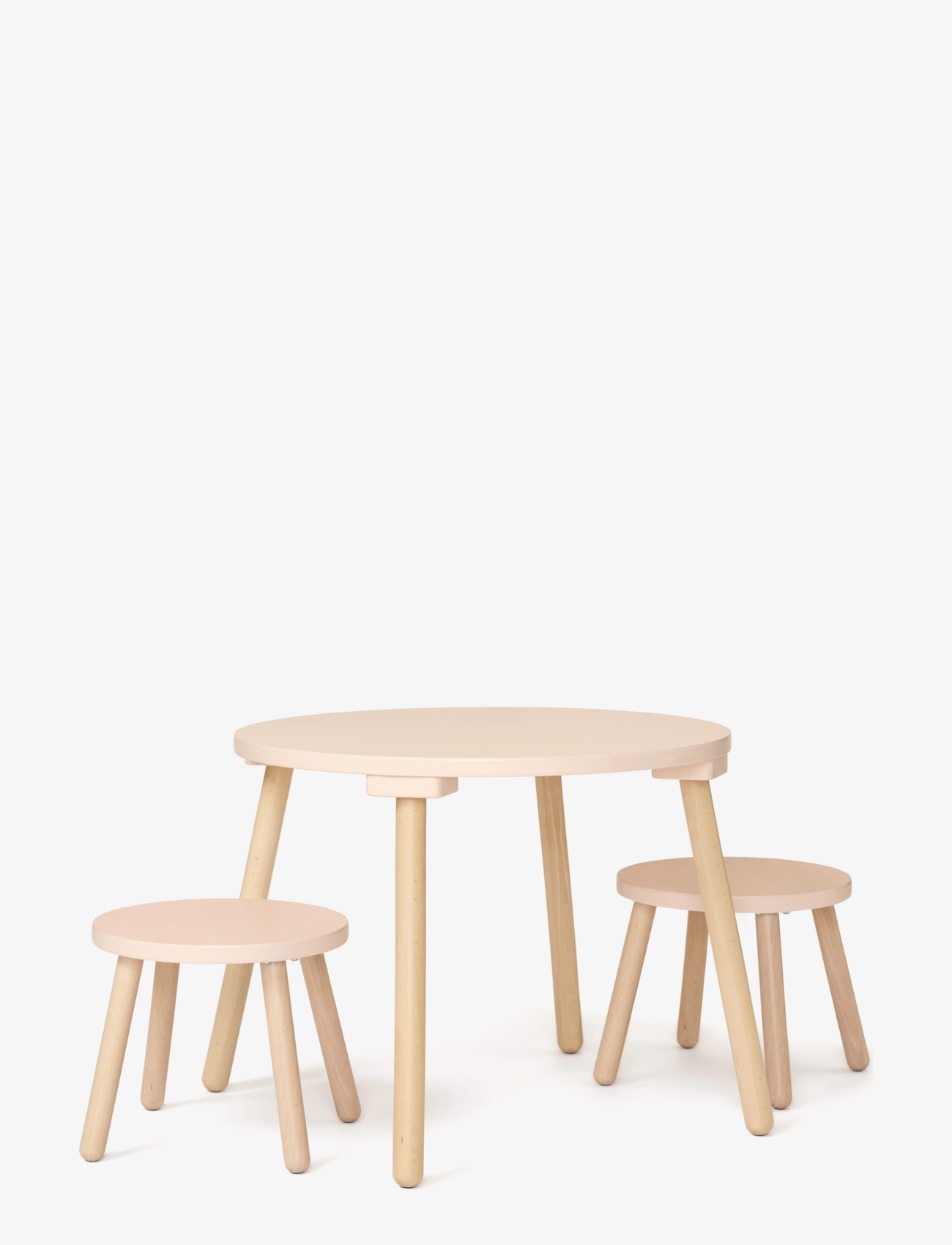 Kid's Concept Stool And Table Set Apricot, Stol & Stools, Beige, Str: ONE SIZE