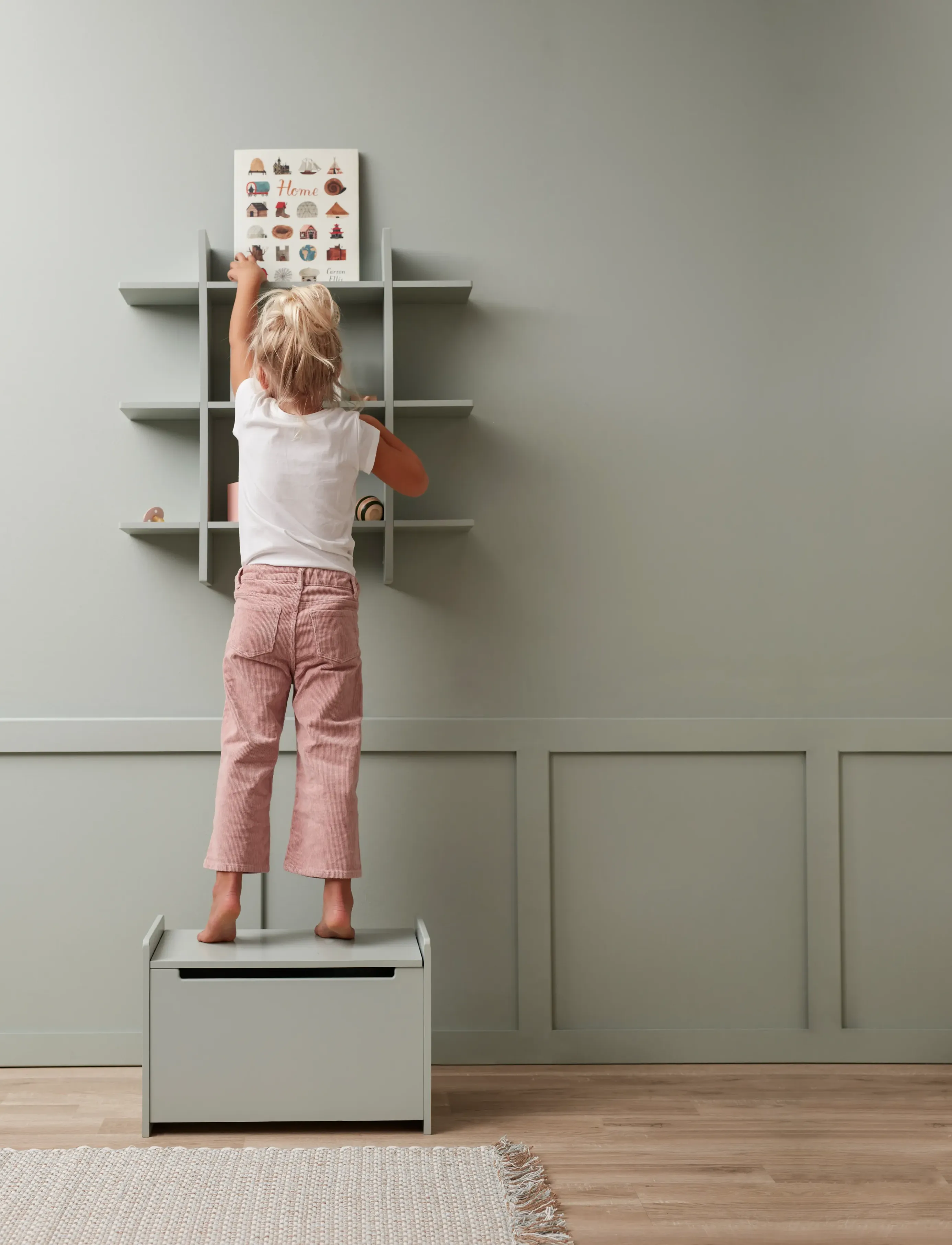 Kid's Concept - Wall shelf 3 level light green - hyllyt - green - 3