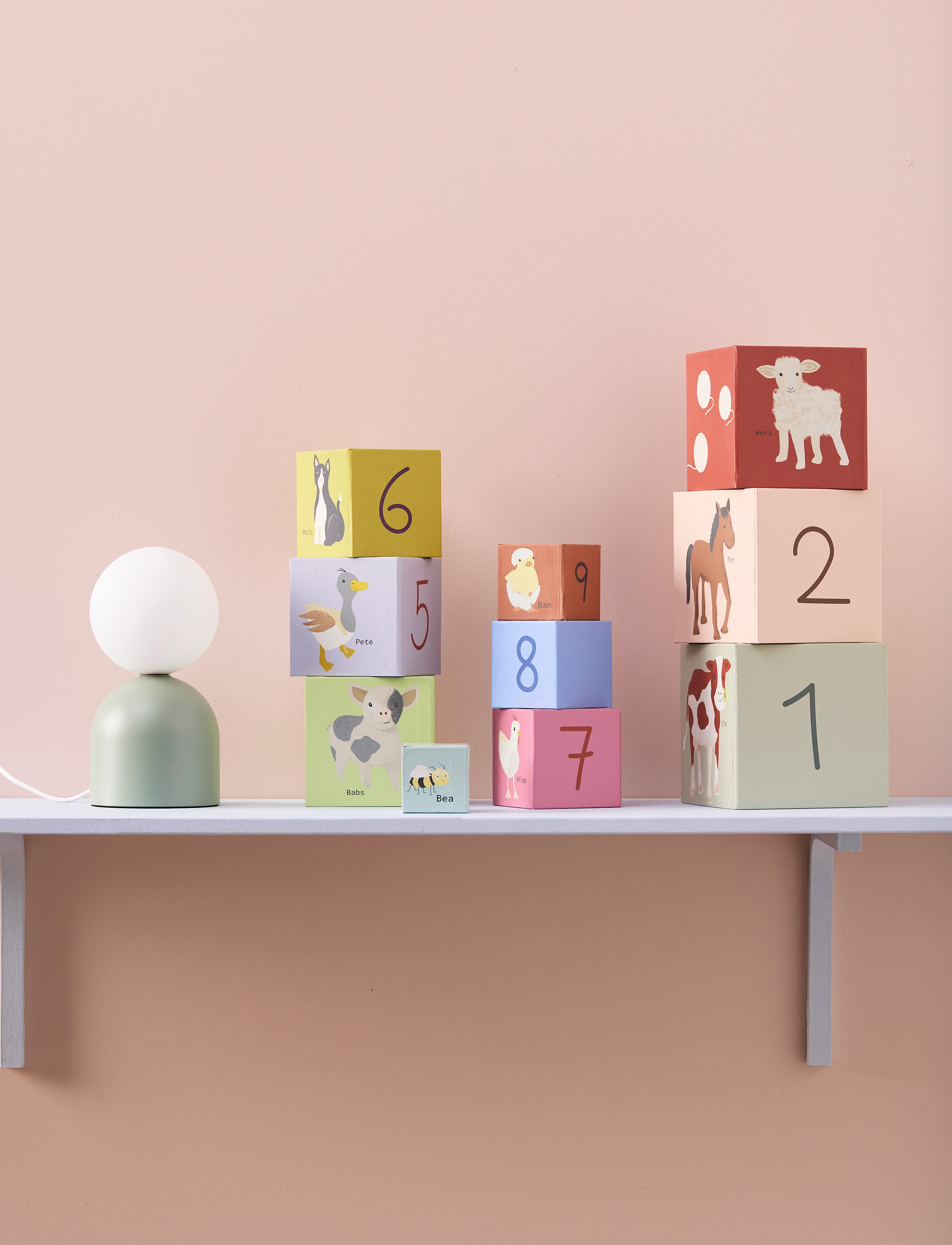Kid's Concept Cubes Paper 1-10 Aiden, One Size, Educational Spielzeug, Mehrfarbig/gemustert - Stackable Blocks, Kinder