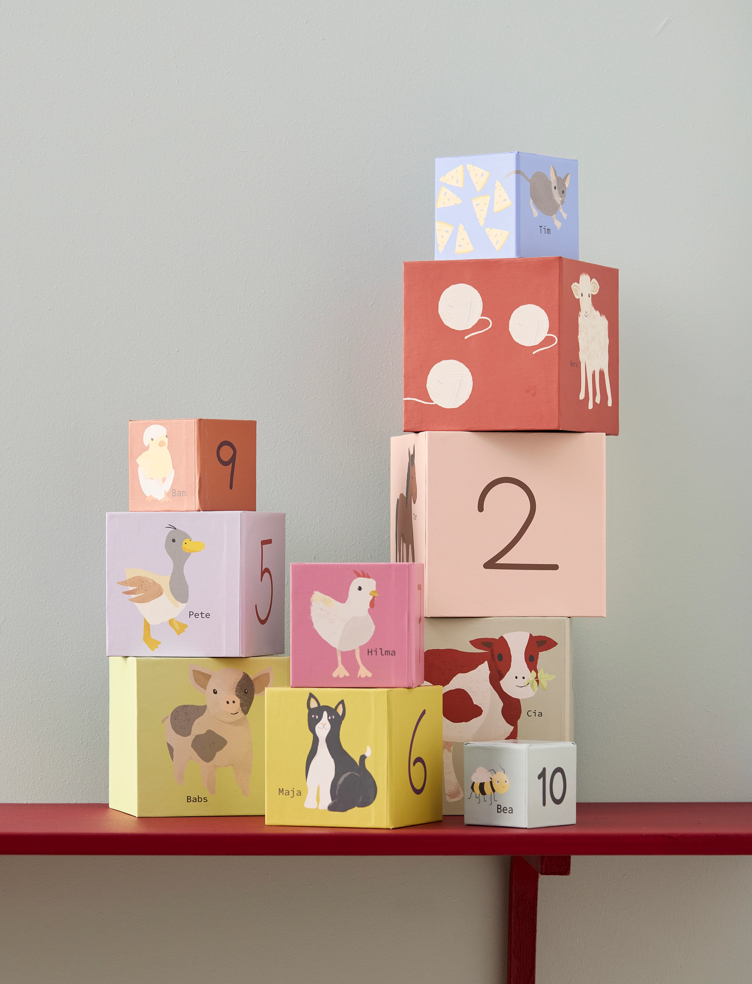 Kid's Concept - Cubes paper 1-10 AIDEN - staflanlegir kubbar - multi coloured - 5