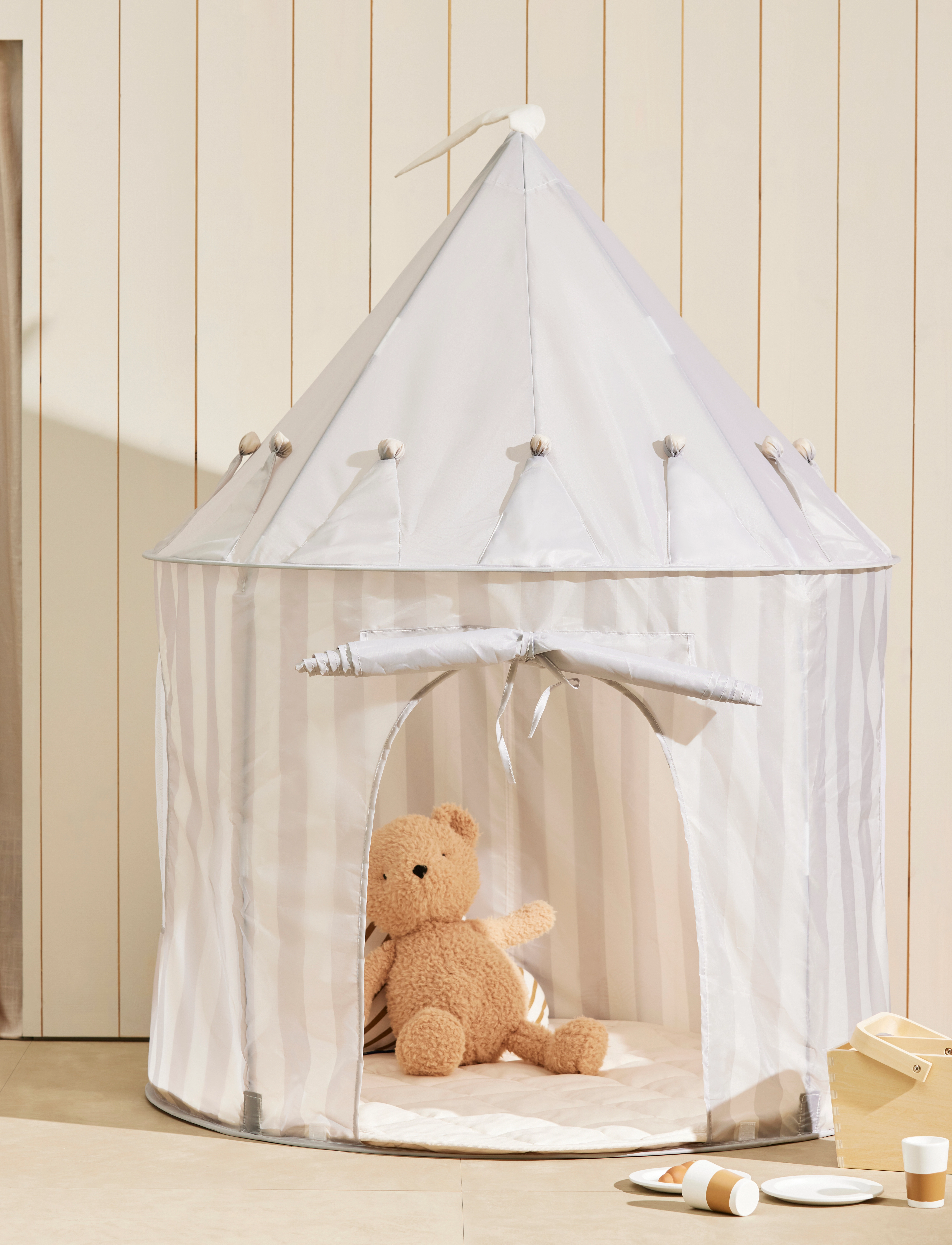 Kid's Concept - Play tent stripe grey STAR - play tents & tunnels - grey - 2