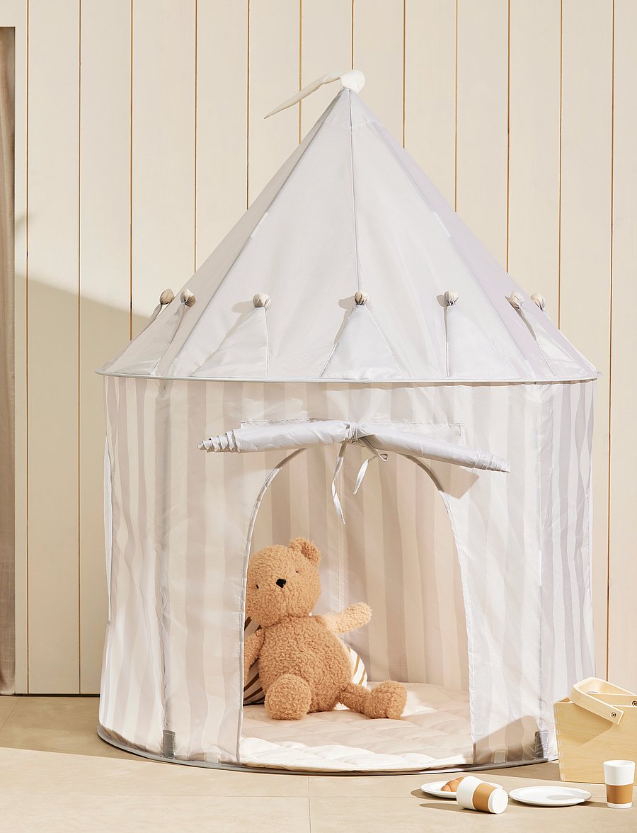 Kid's Concept - Play tent stripe grey STAR - leiktjald - grey - 2