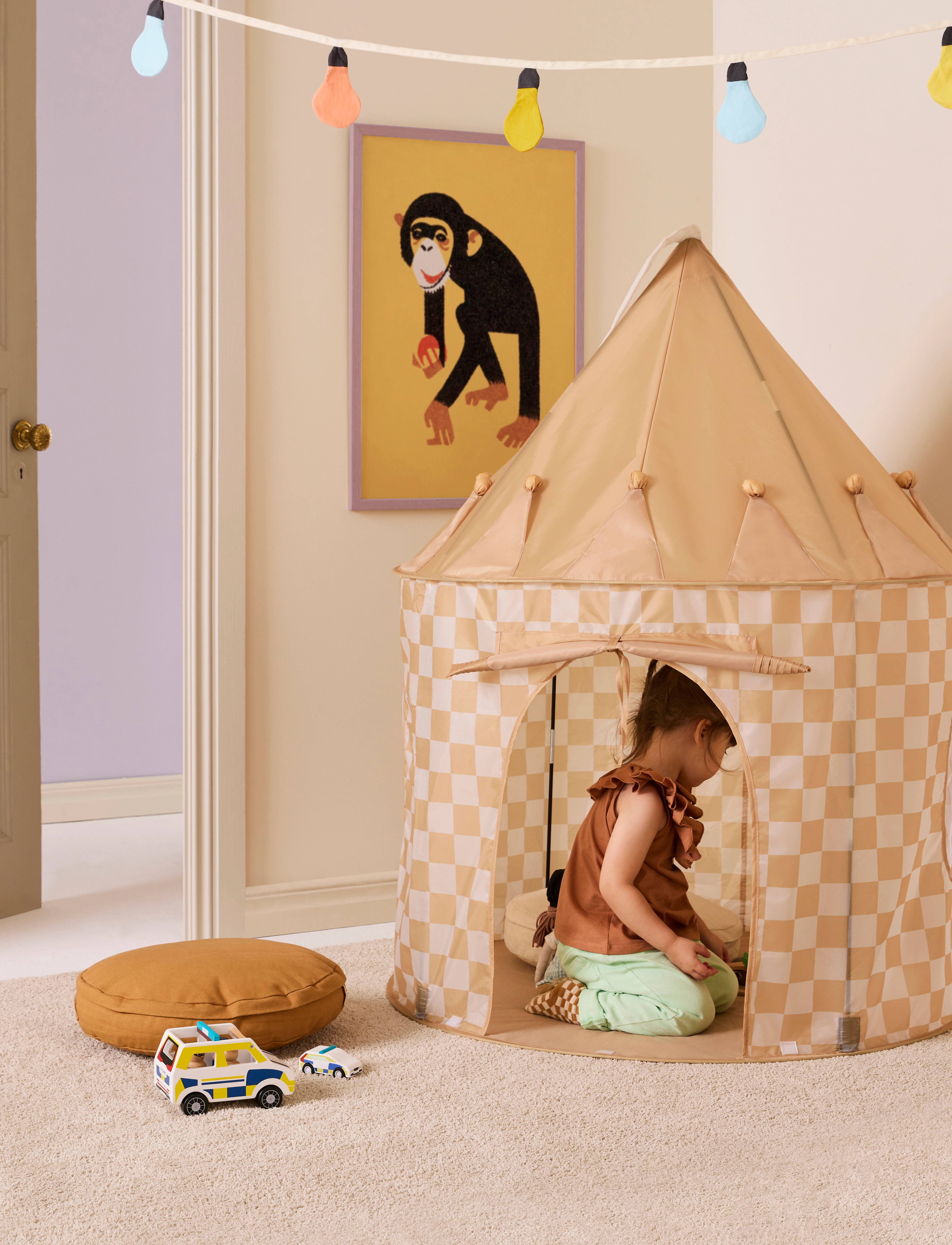 Kid's Concept - Play tent check yellow - spielzelte und -tunnel - yellow - 2