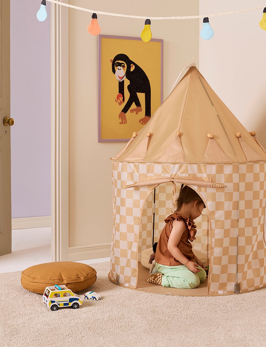 Kid's Concept - Play tent check yellow - spielzelte und -tunnel - yellow - 2