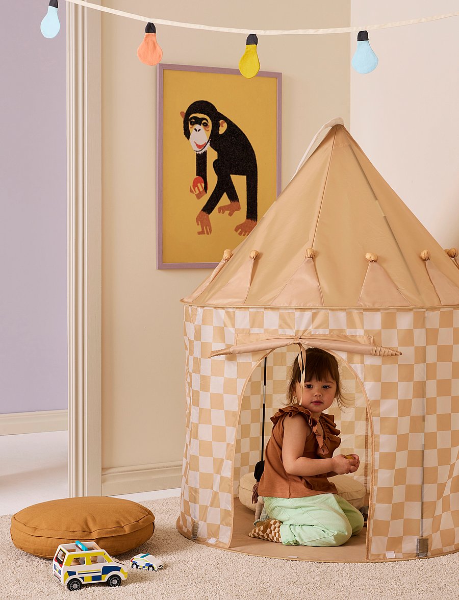 Kid's Concept - Play tent check yellow - spielzelte und -tunnel - yellow - 3
