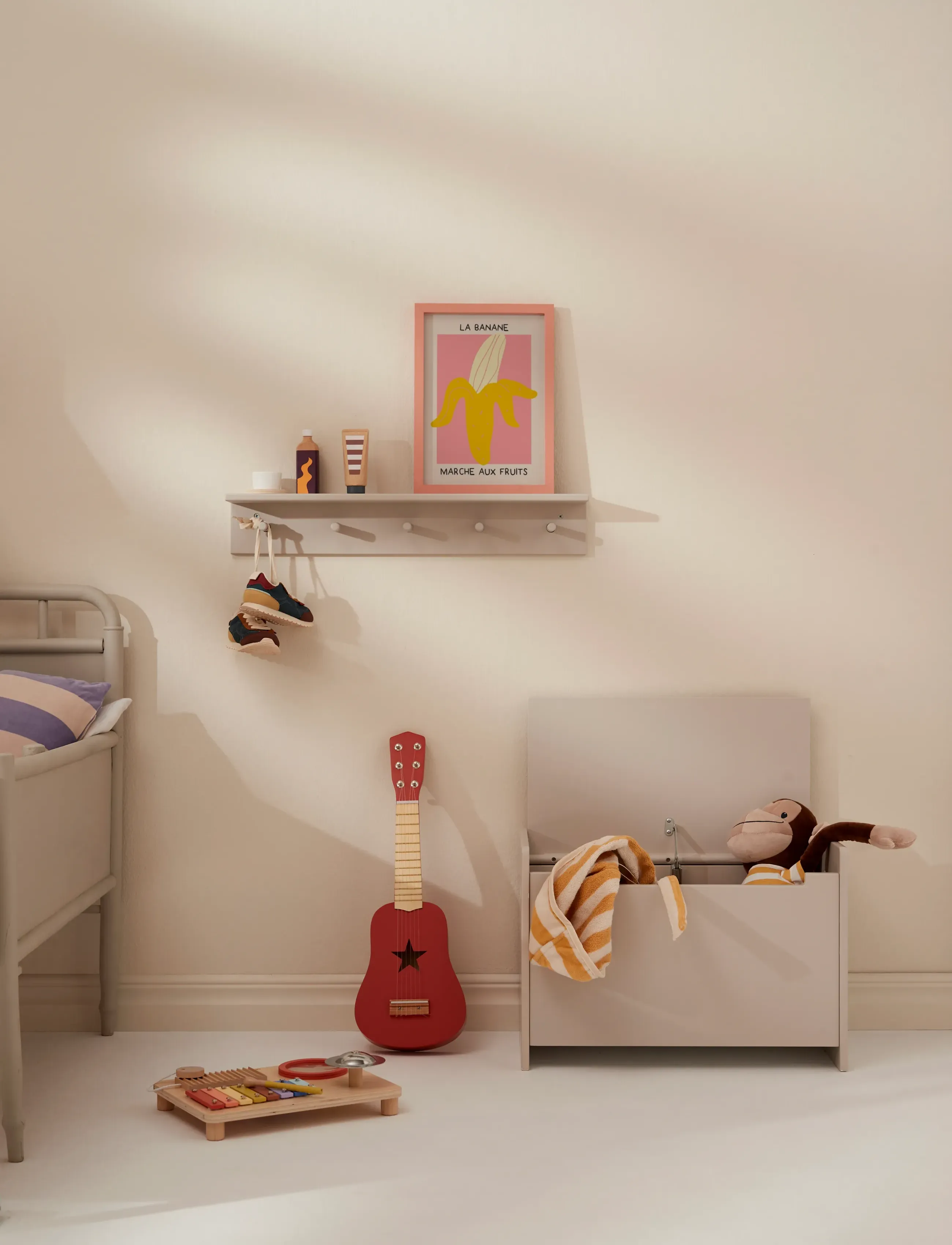 Kid's Concept Chest Grey, One Size, Storage, Creme - Storage Boxes, Kinder