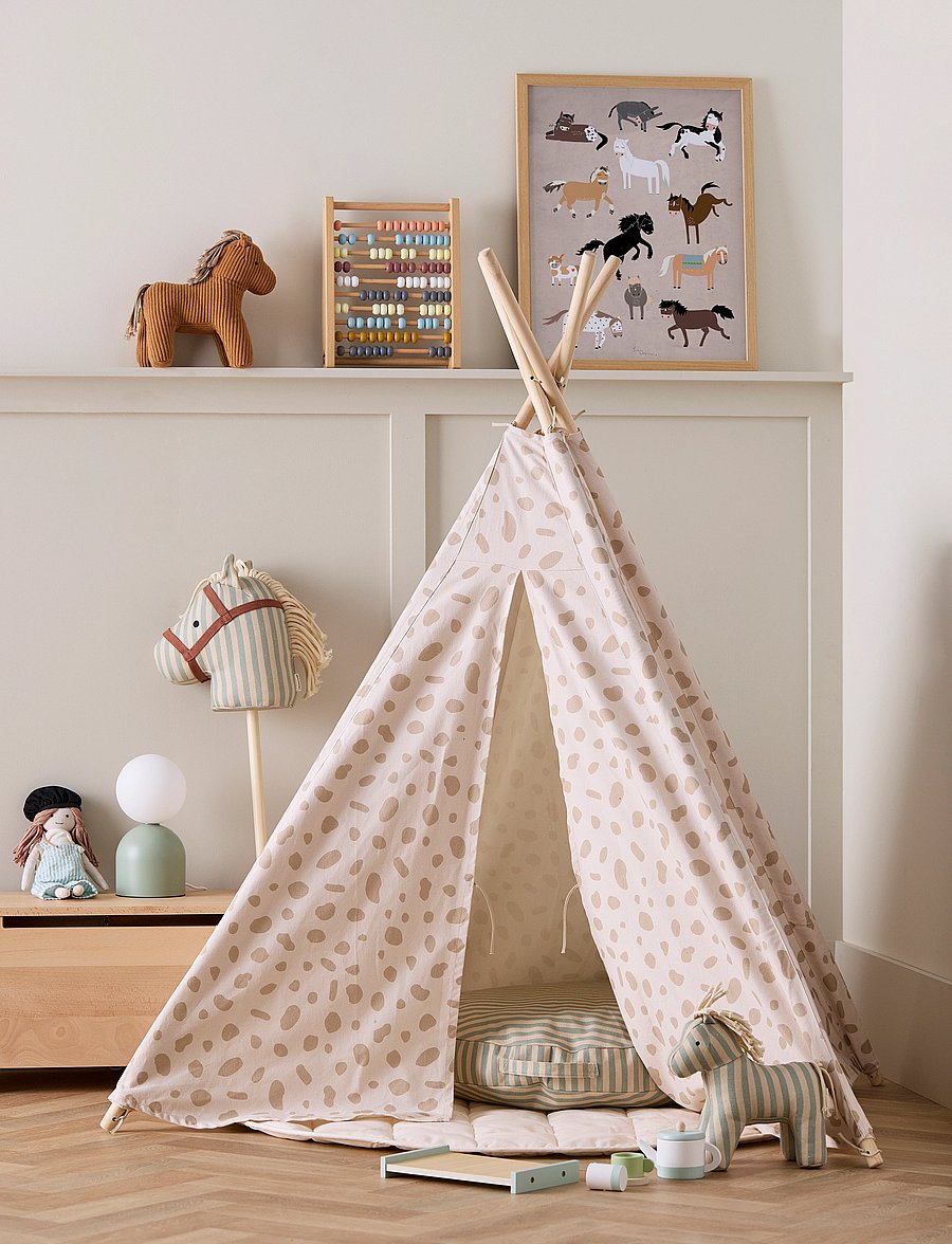 Kid's Concept - Tipi tent dot - spielzelte und -tunnel - white - 0