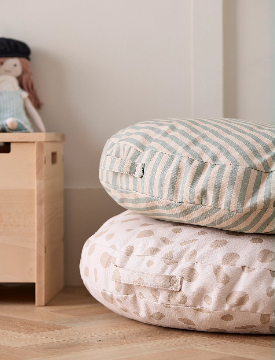 Kid's Concept - Floor cushion 60cm dot - dekorative kissen - white - 3