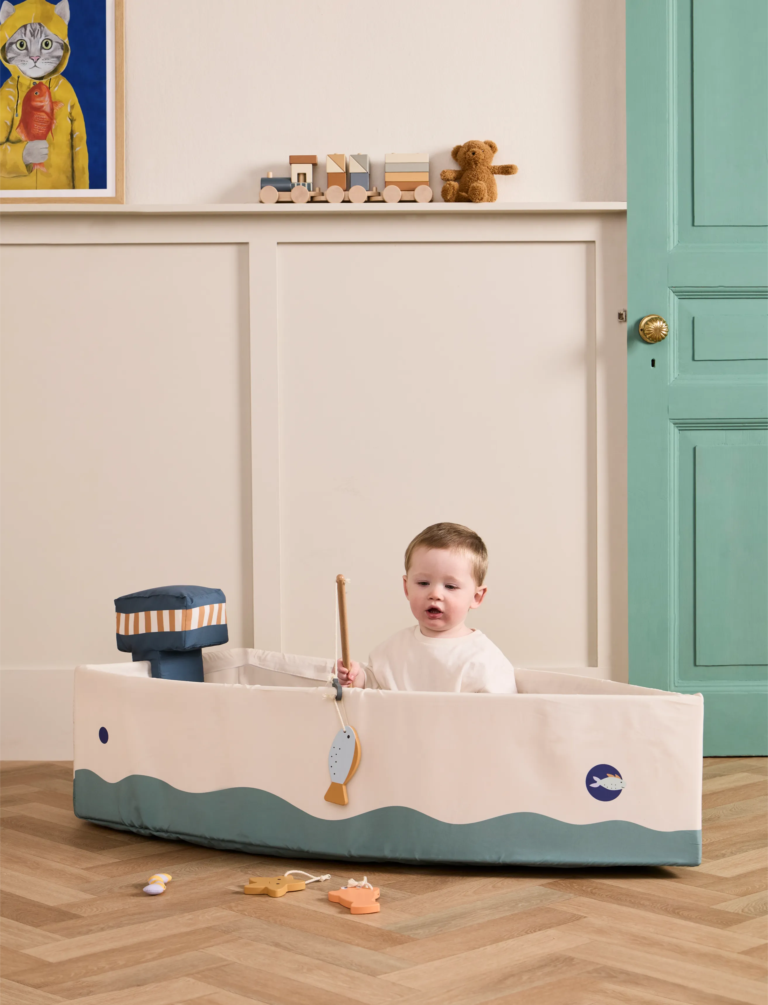 Kid's Concept Boat With Fishing Set Hub, One Size, Mehrfarbig/gemustert - Home, Kinder