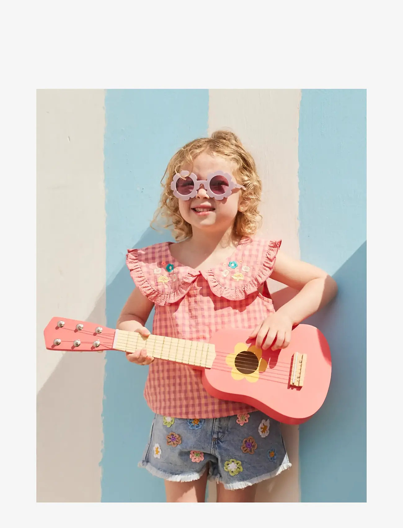 Kid's Concept - Guitar flower pink - musikinstrumenter - pink - 1