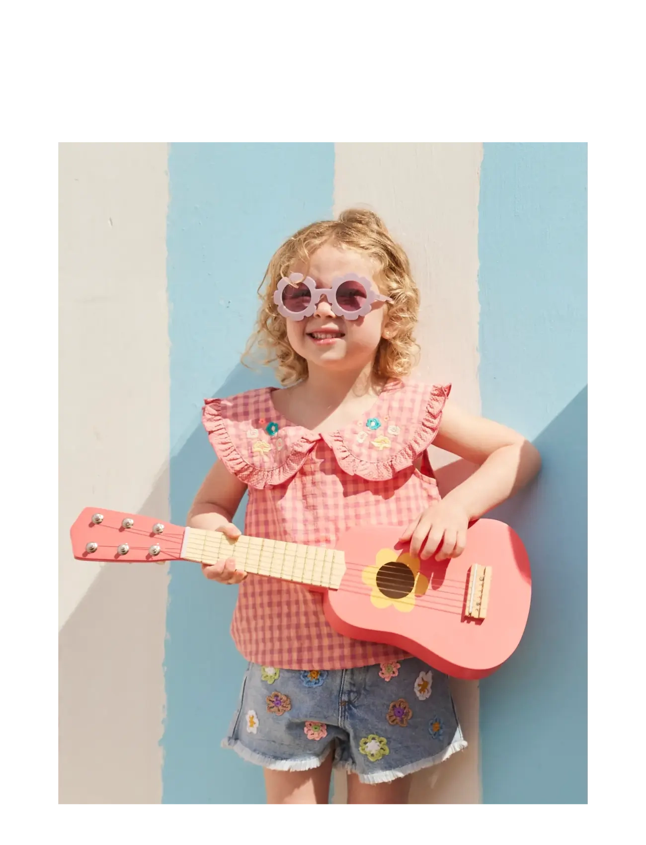 Kid's Concept - Guitar flower pink - musikinstrument - pink - 1